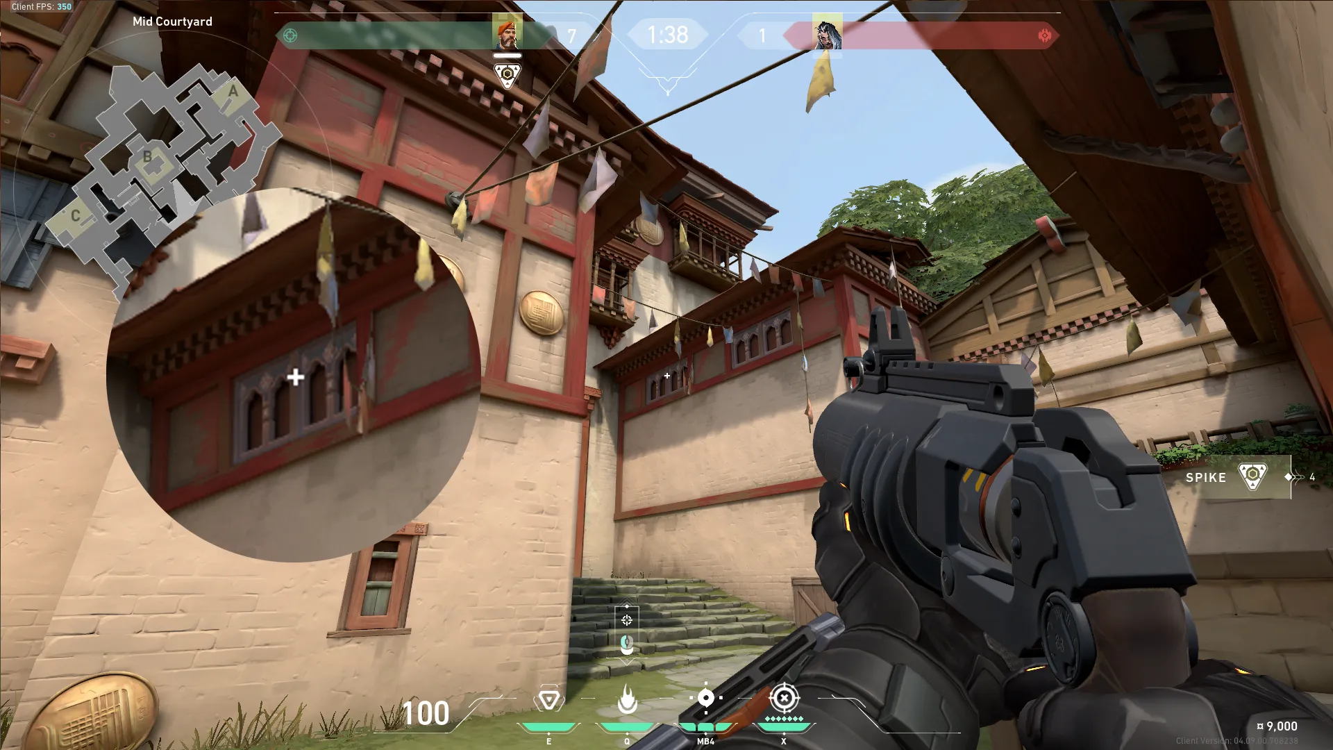 Brimstone Incendiary on Haven Attack Site B — step 2 of 3: Aim — line up the shot