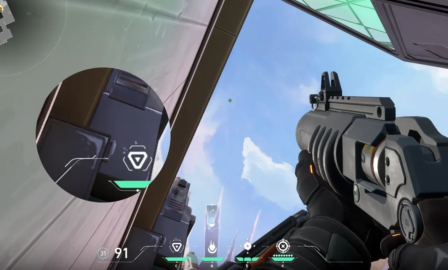 Brimstone Incendiary on Ascent Attack Site A — step 2 of 3: Aim — line up the shot