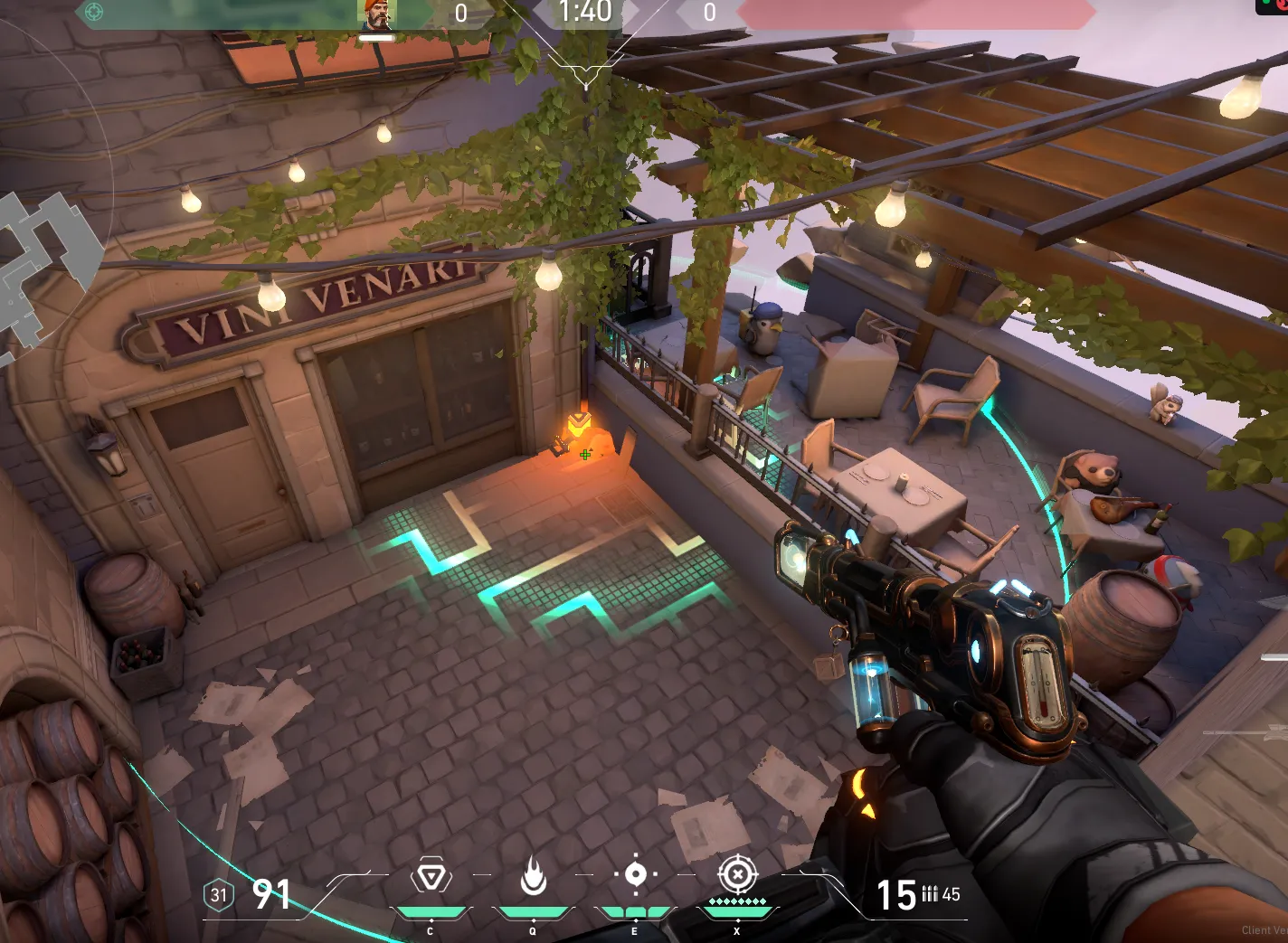 Brimstone Incendiary on Ascent Attack Site A — step 1 of 3: Position — where to stand