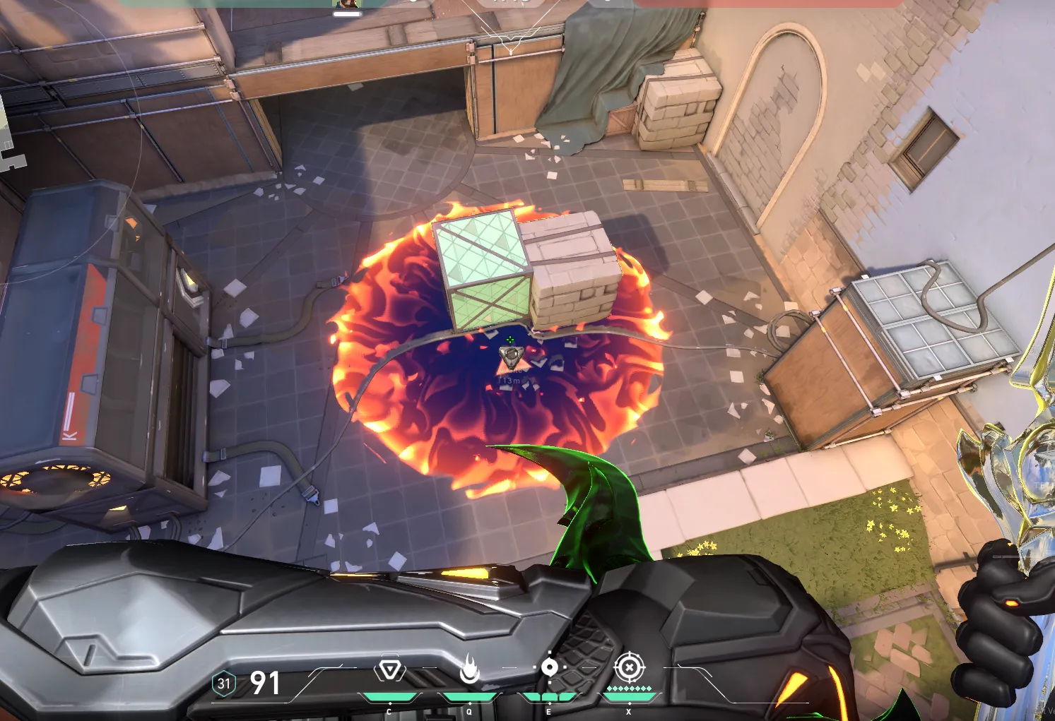Brimstone Incendiary on Ascent Attack Site A — step 3 of 3: Result