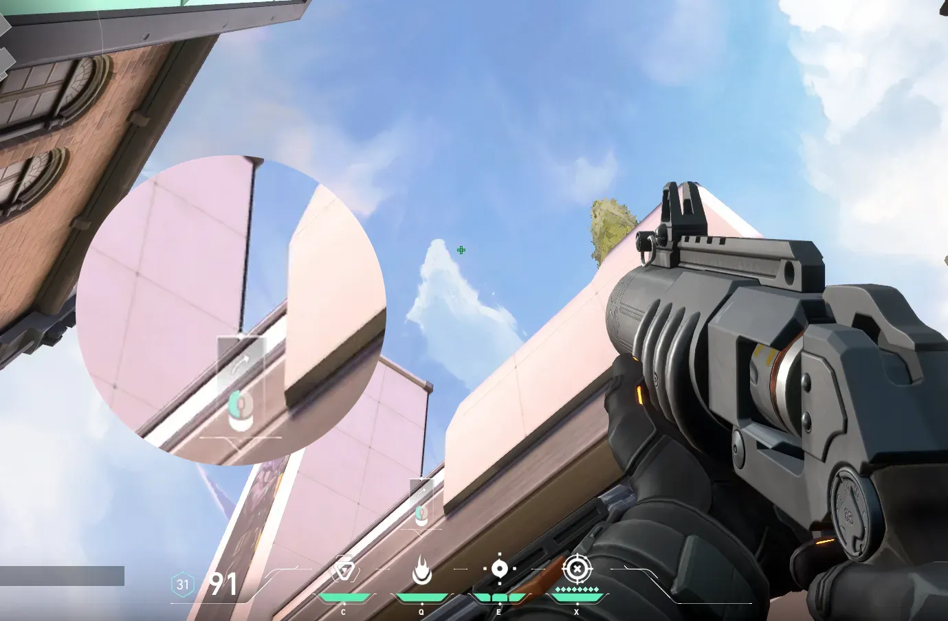 Brimstone Incendiary on Ascent Attack Site A — step 2 of 3: Aim — line up the shot