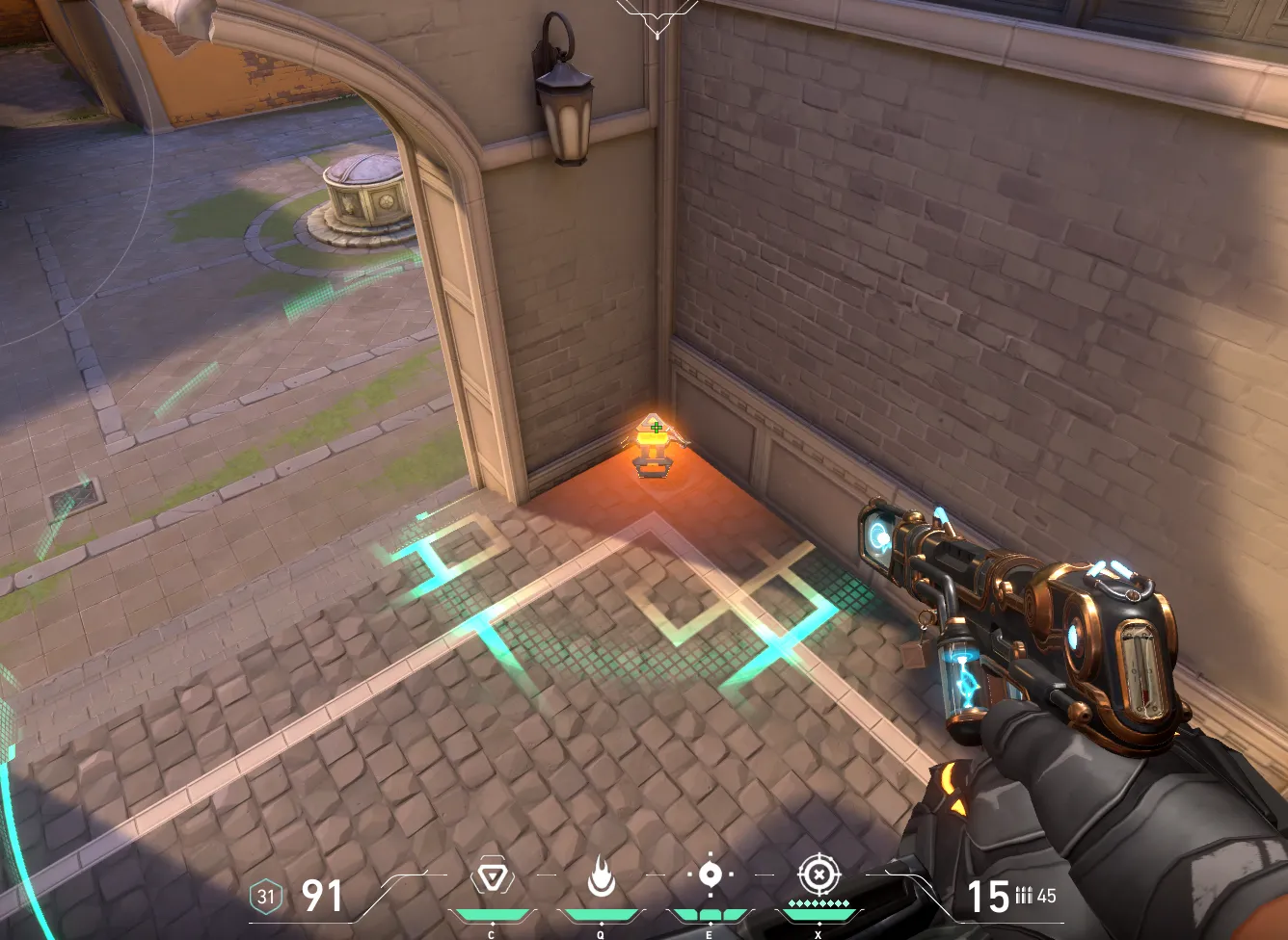 Brimstone Incendiary on Ascent Defense Site A — step 1 of 3: Position — where to stand