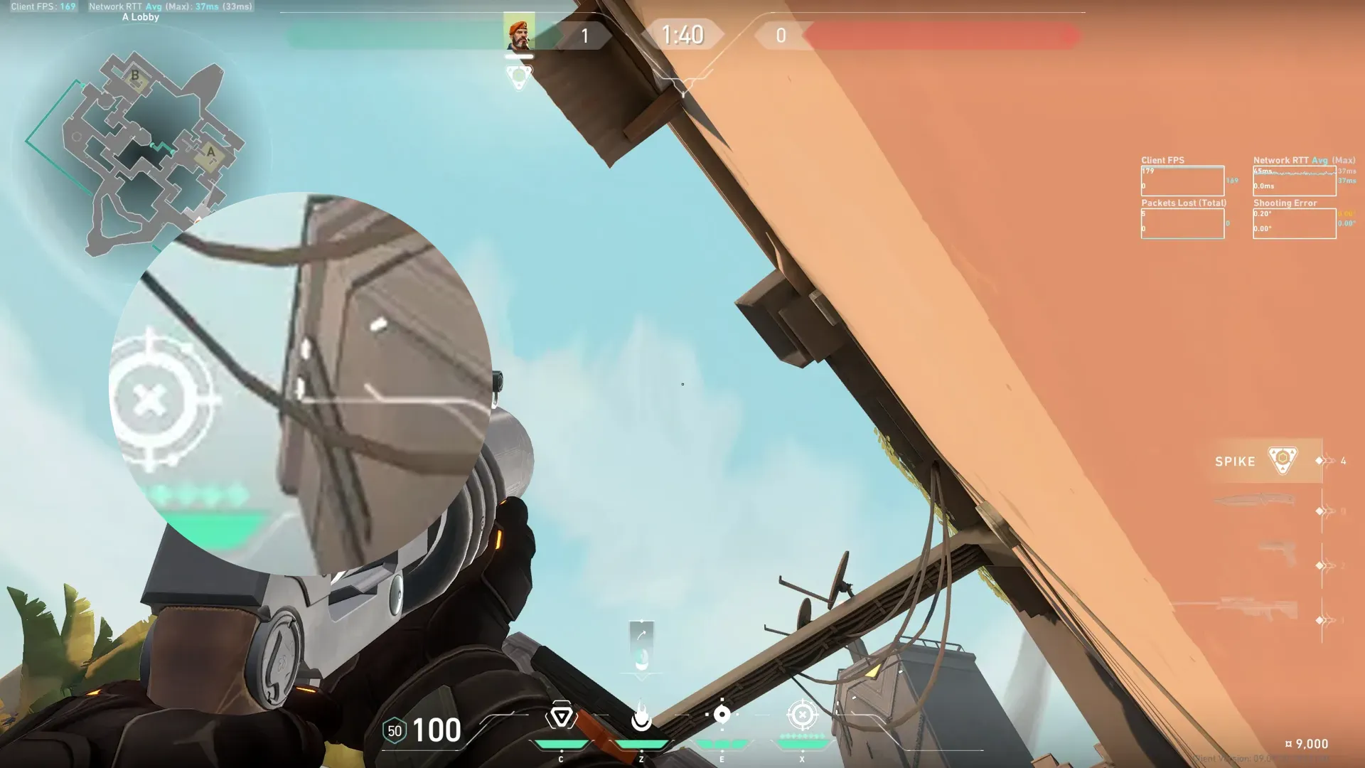 Brimstone Incendiary on Bind Attack Site A — step 2 of 3: Aim — line up the shot