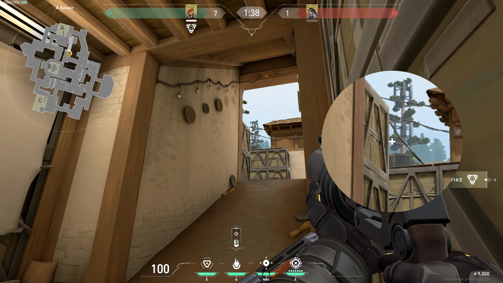 Brimstone Incendiary on Haven Attack Site A — step 2 of 3: Aim — line up the shot