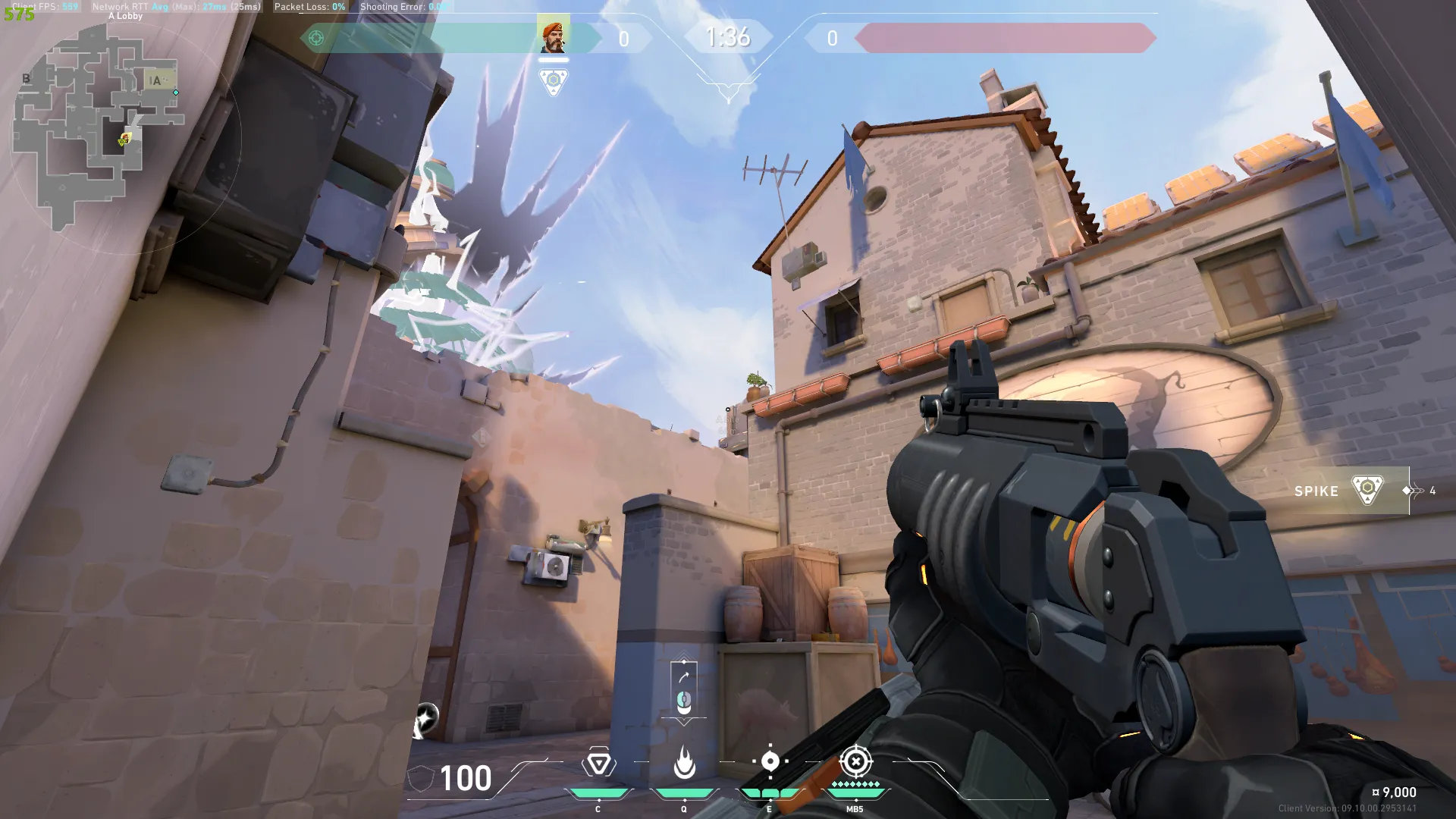 Brimstone Incendiary on Ascent Attack Site A — step 2 of 3: Aim — line up the shot