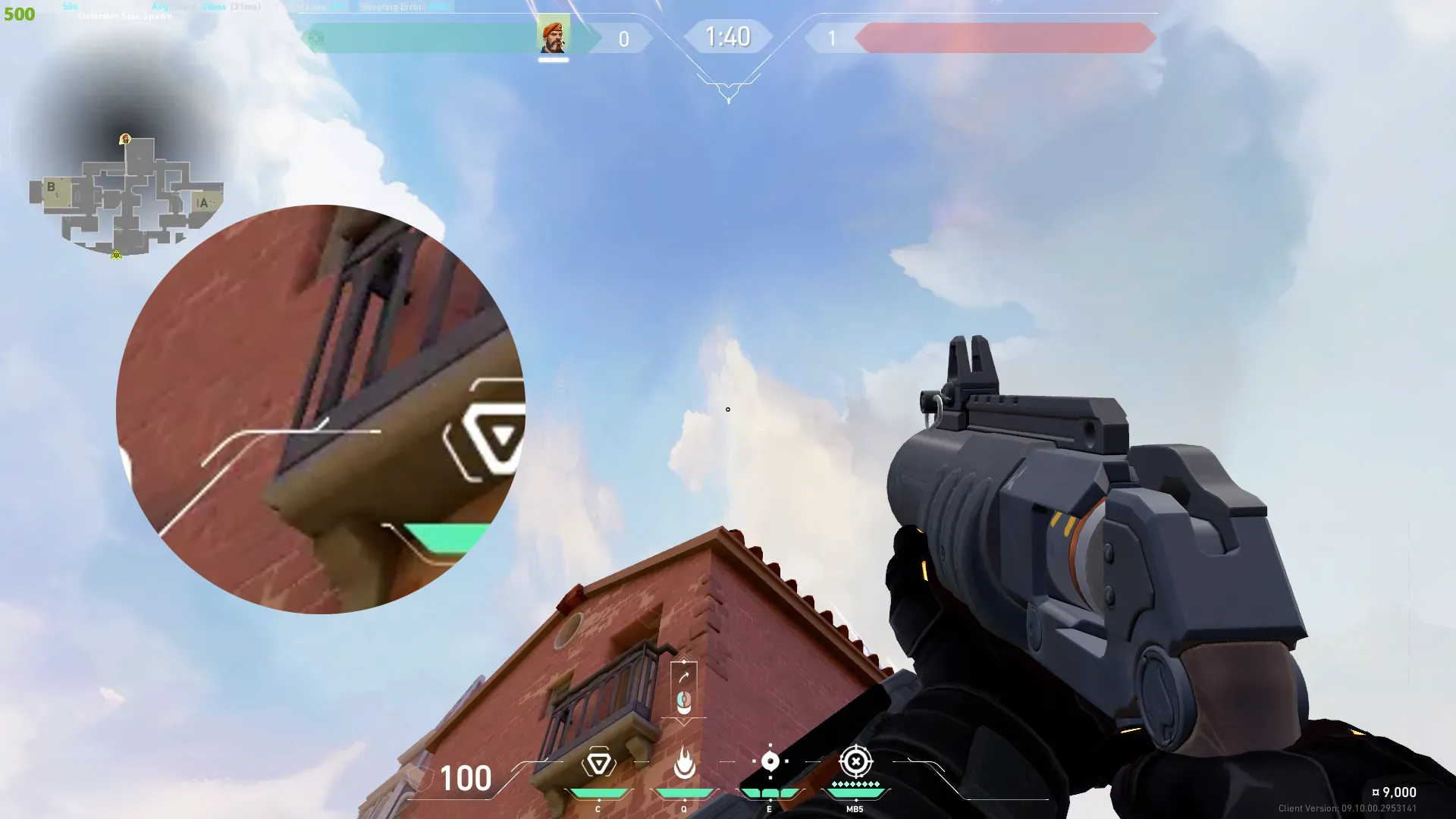 Brimstone Incendiary on Ascent Defense Site B — step 2 of 3: Aim — line up the shot