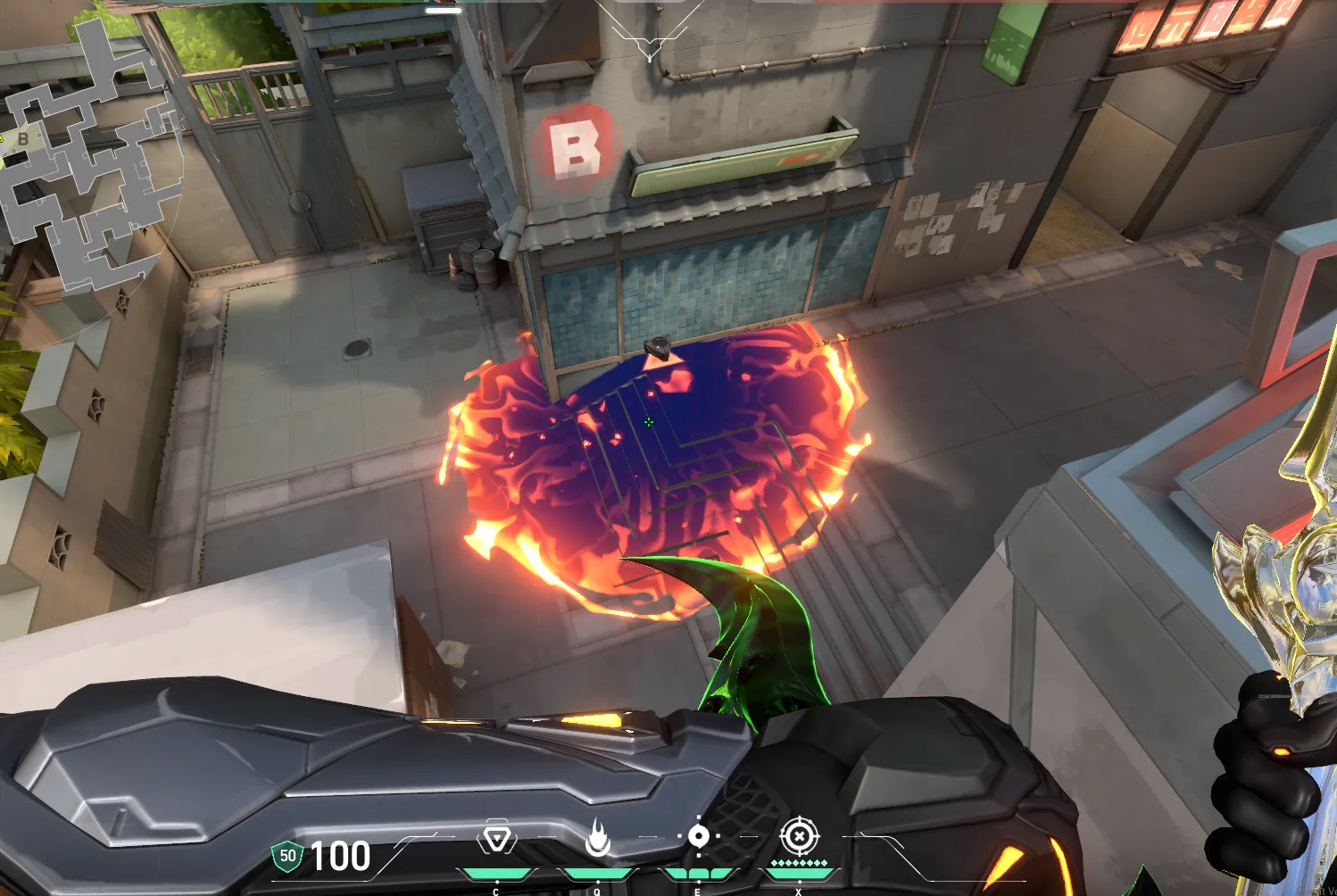Brimstone Incendiary on Split Defense Site B — step 3 of 3: Result