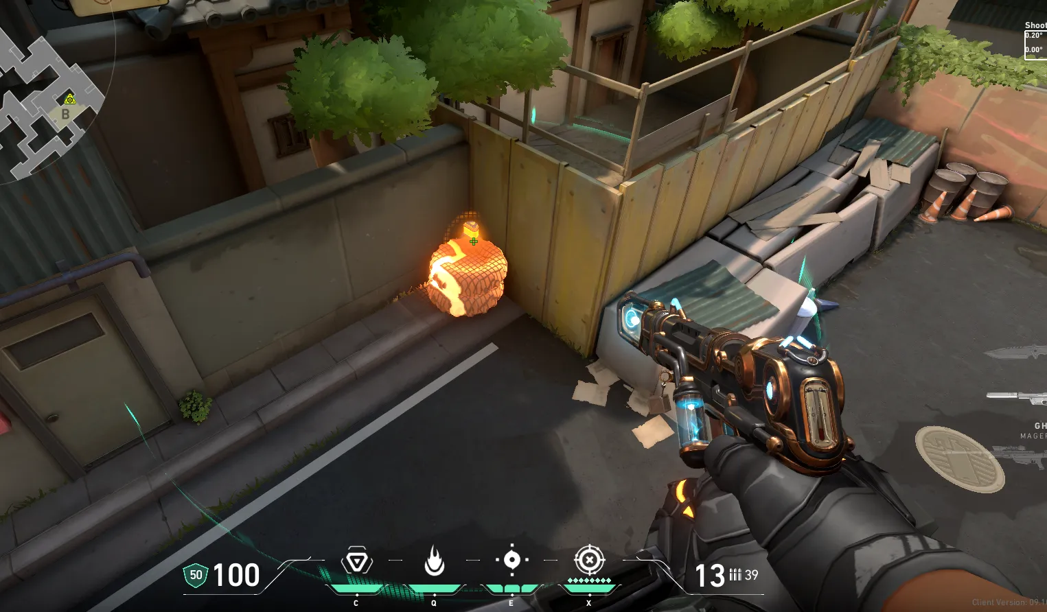Brimstone Incendiary on Split Attack Site B — step 1 of 3: Position — where to stand