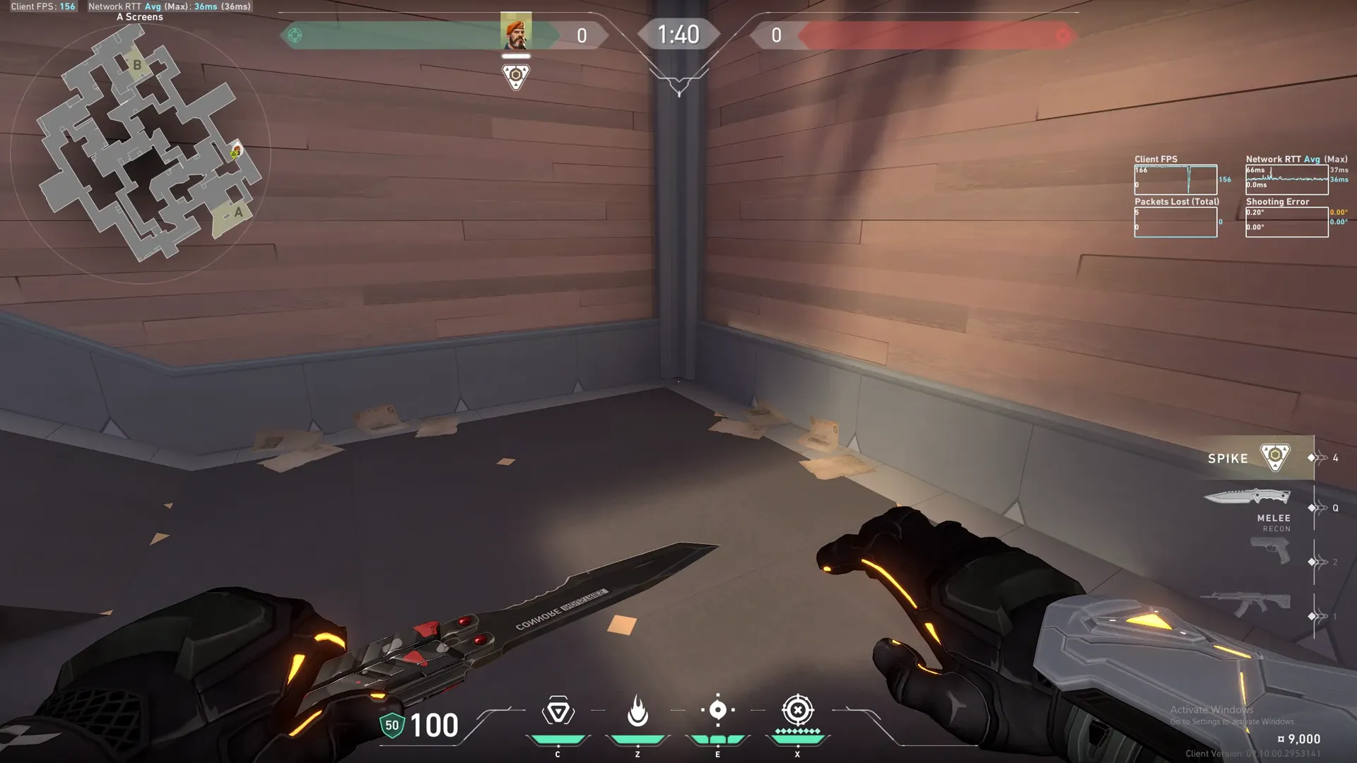 Brimstone Incendiary on Split Defense Site A — step 1 of 3: Position — where to stand