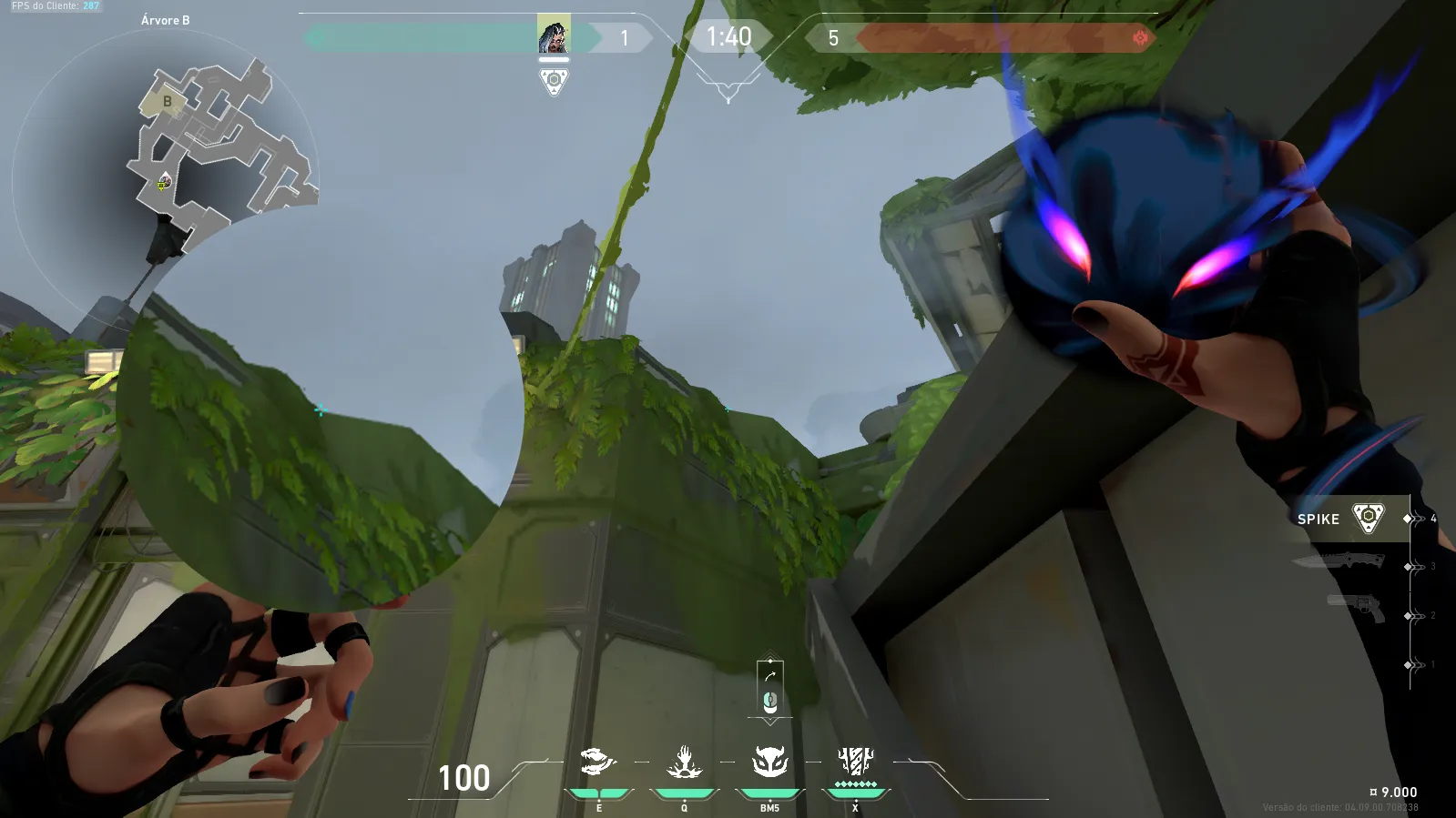 Fade Haunt on Fracture Attack Site B — step 2 of 3: Aim — line up the shot