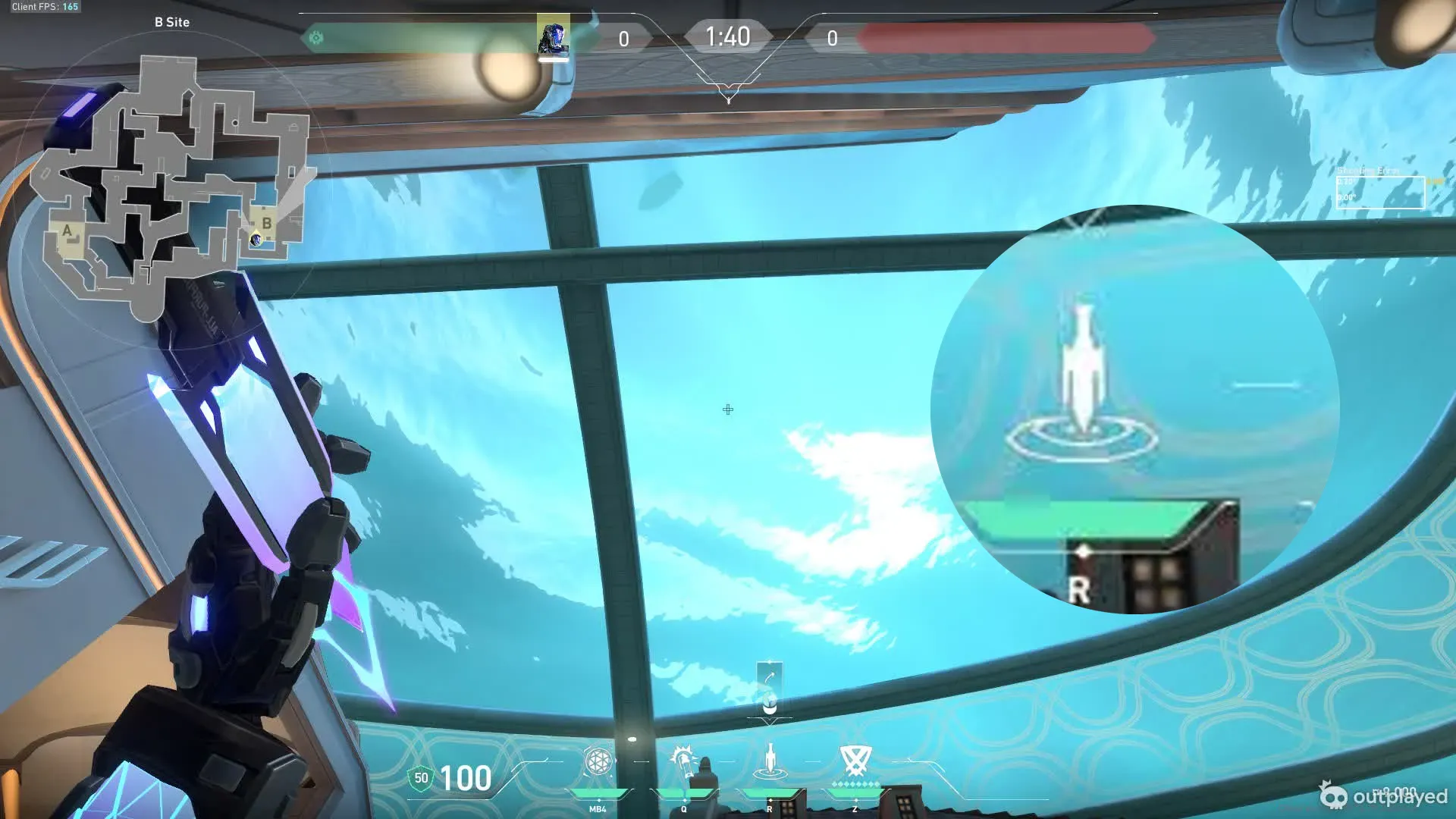KAY/O Zero_Point on Pearl Defense Site B — step 2 of 3: Aim — line up the shot