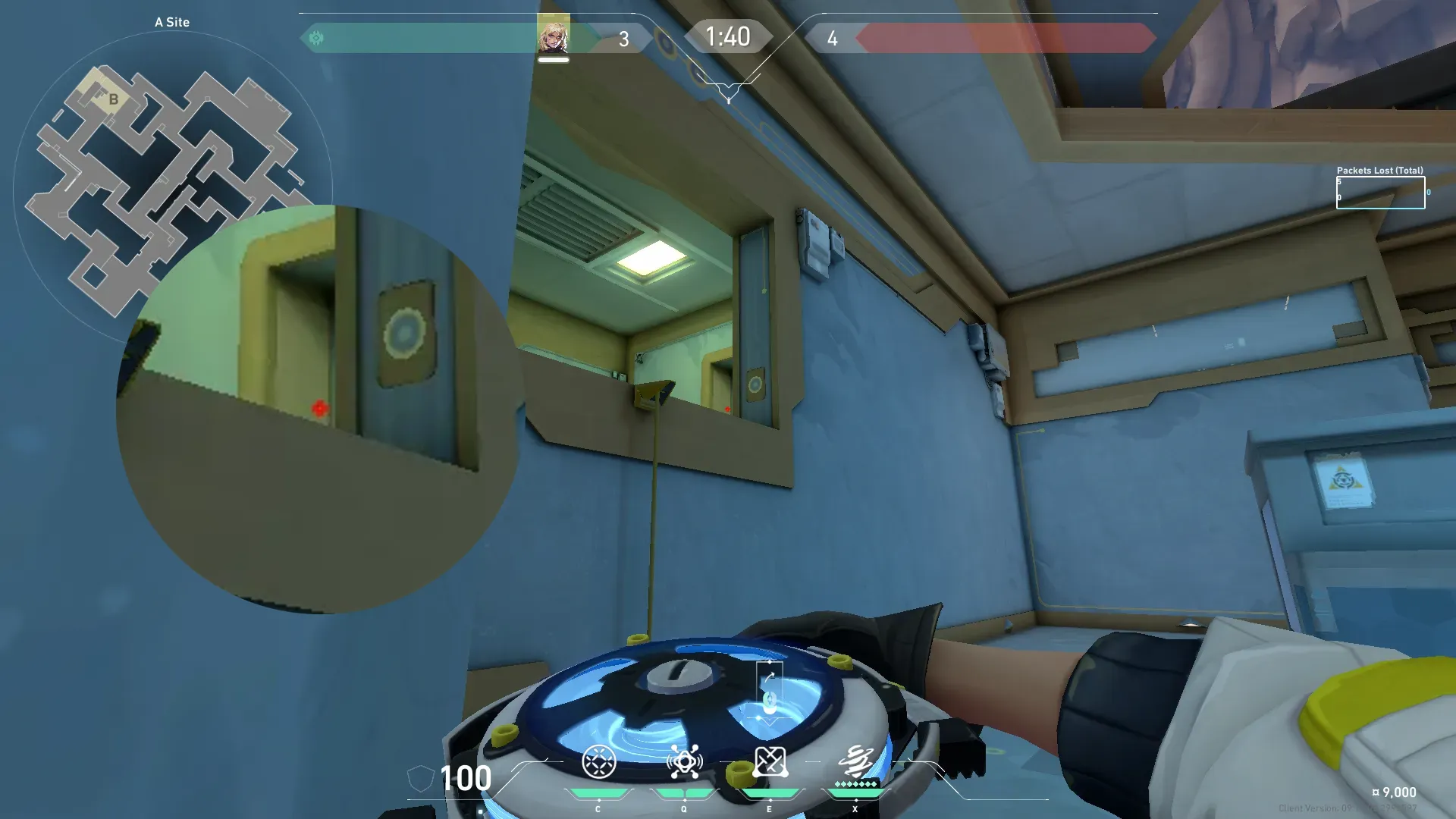 Deadlock Barrier Mesh on Abyss Defense Site A — step 2 of 3: Aim — line up the shot