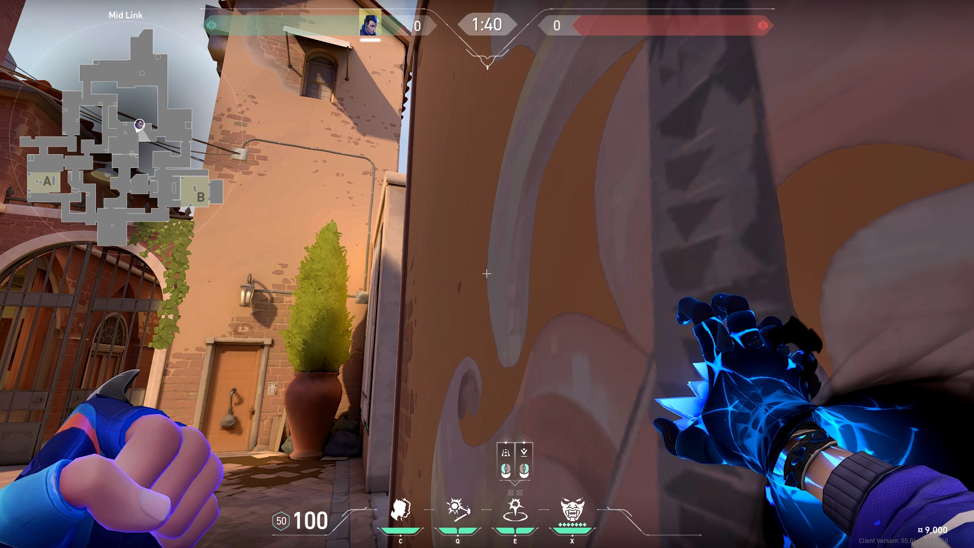 Yoru Gatecrash on Ascent Attack Mid — step 3 of 4: Aim — line up the shot