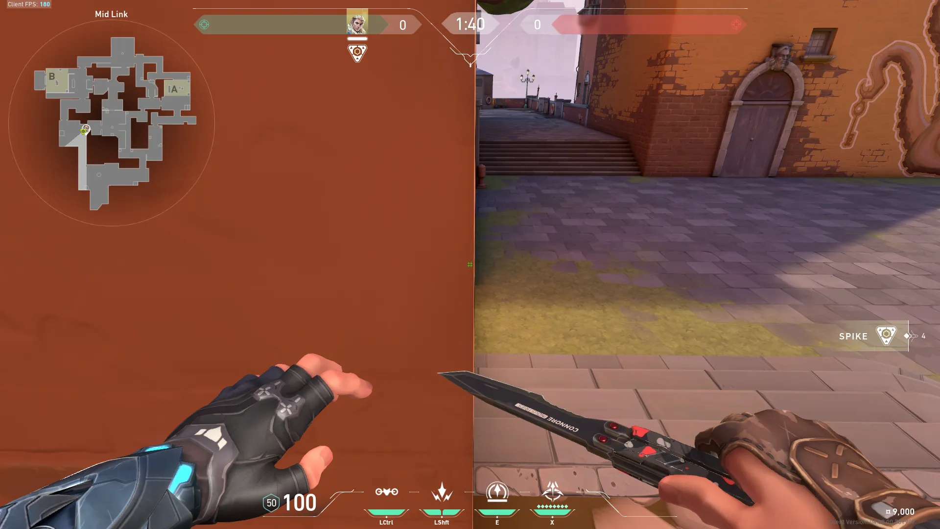 Sova Recon Bolt on Ascent Attack Mid — step 1 of 3: Position — where to stand