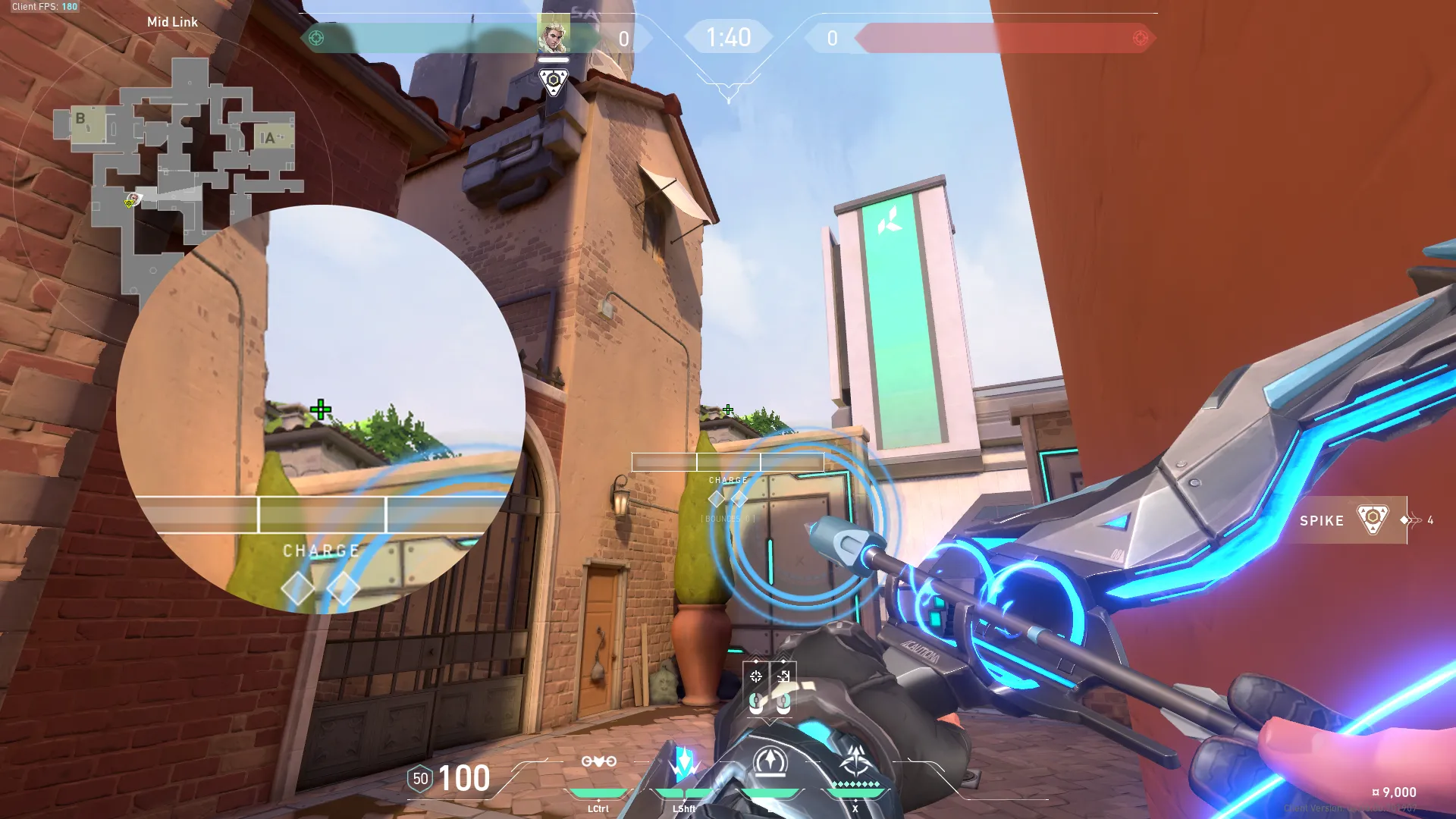 Sova Recon Bolt on Ascent Attack Mid — step 2 of 3: Aim — line up the shot