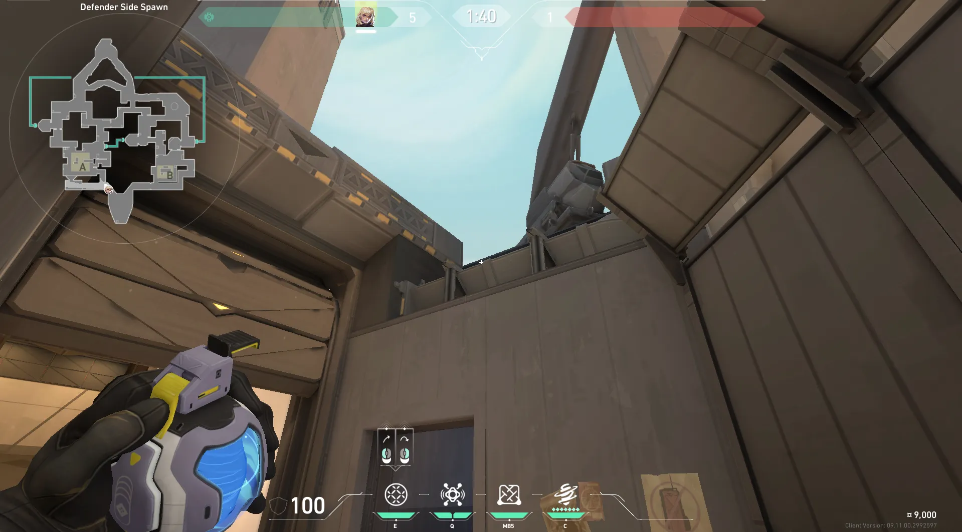 Deadlock GravNet on Bind Defense Site A — step 2 of 3: Aim — line up the shot