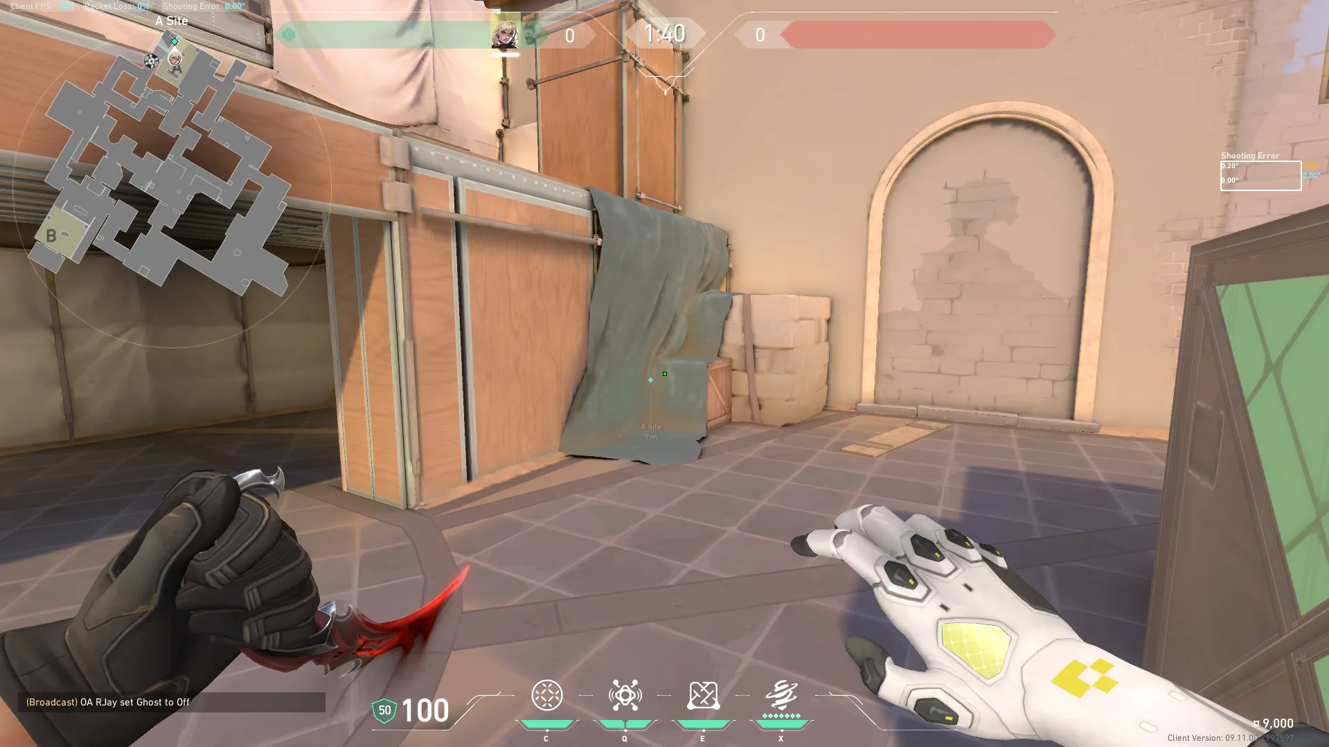 Deadlock GravNet on Ascent Defense Site A — step 1 of 3: Position — where to stand
