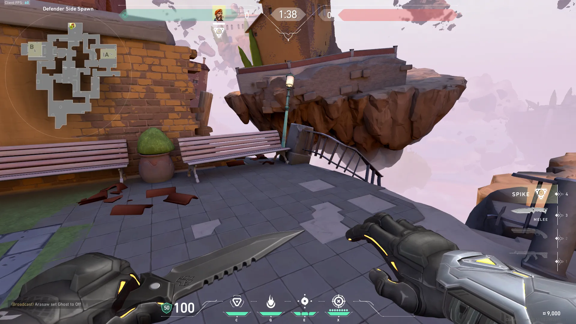 CT Spawn to B Site — Brimstone lineup on Ascent