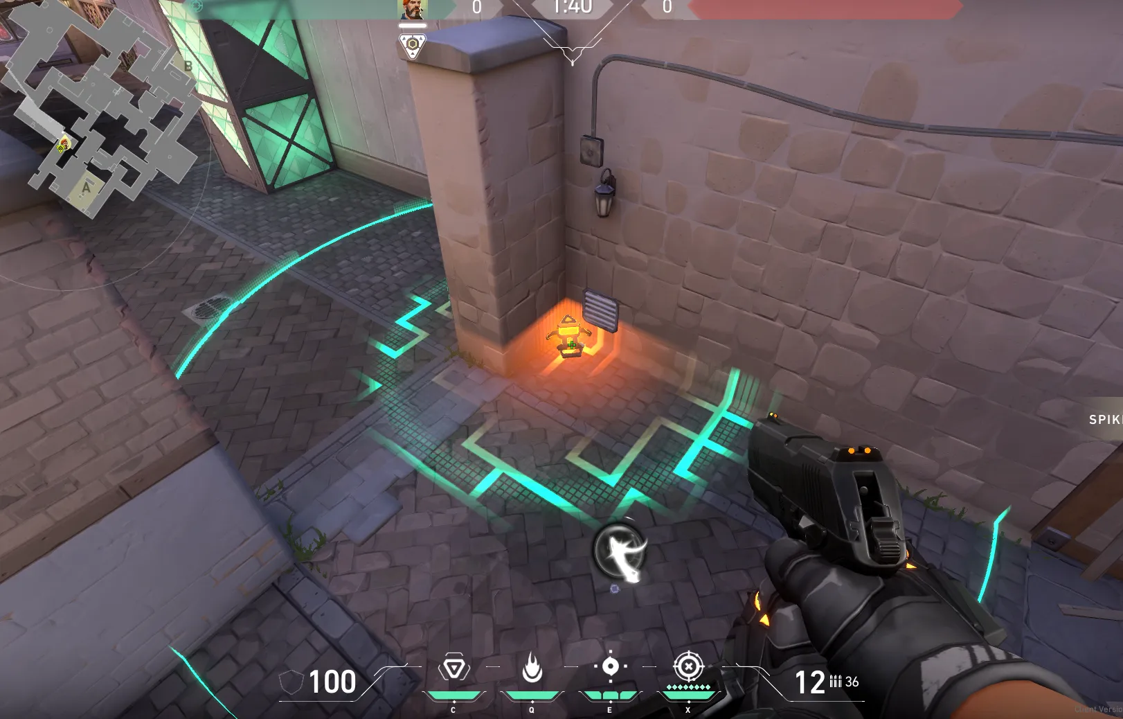 Brimstone Incendiary on Ascent Attack Site A — step 1 of 3: Position — where to stand