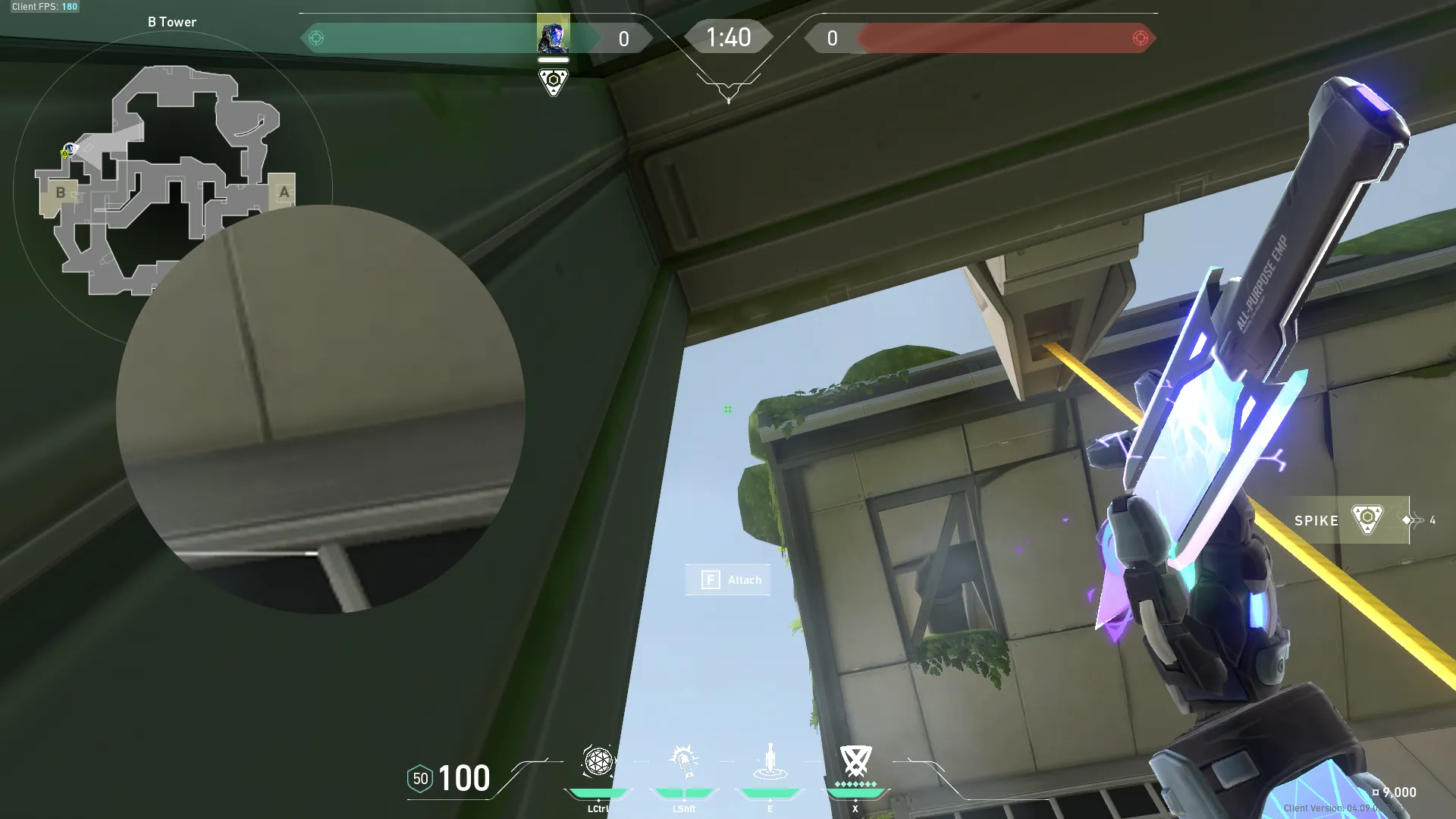 KAY/O Zero_Point on Fracture Defense Site A — step 2 of 3: Aim — line up the shot