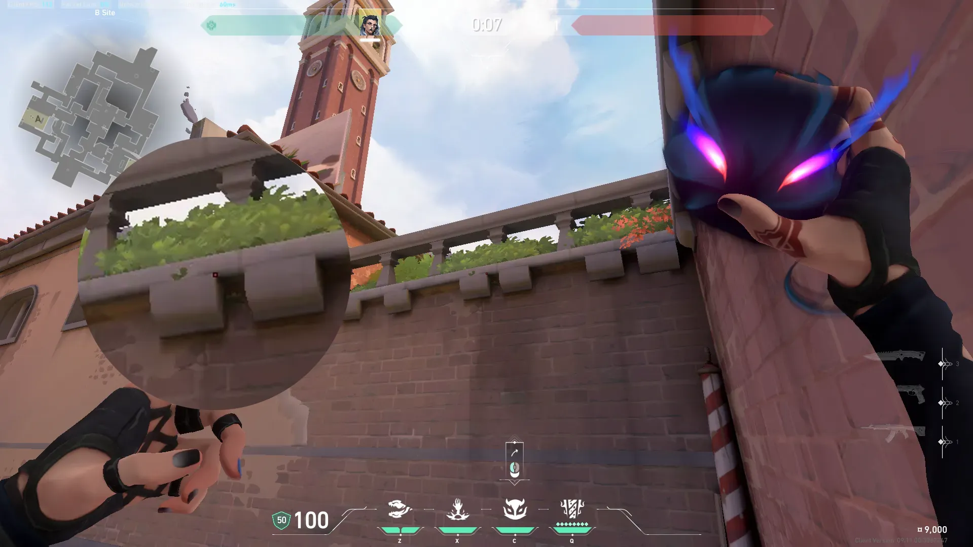 Fade Haunt on Ascent Defense Site B — step 2 of 3: Aim — line up the shot