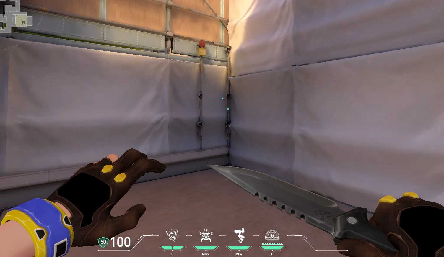 Killjoy Nanoswarm on Ascent Defense Site A — step 1 of 3: Position — where to stand