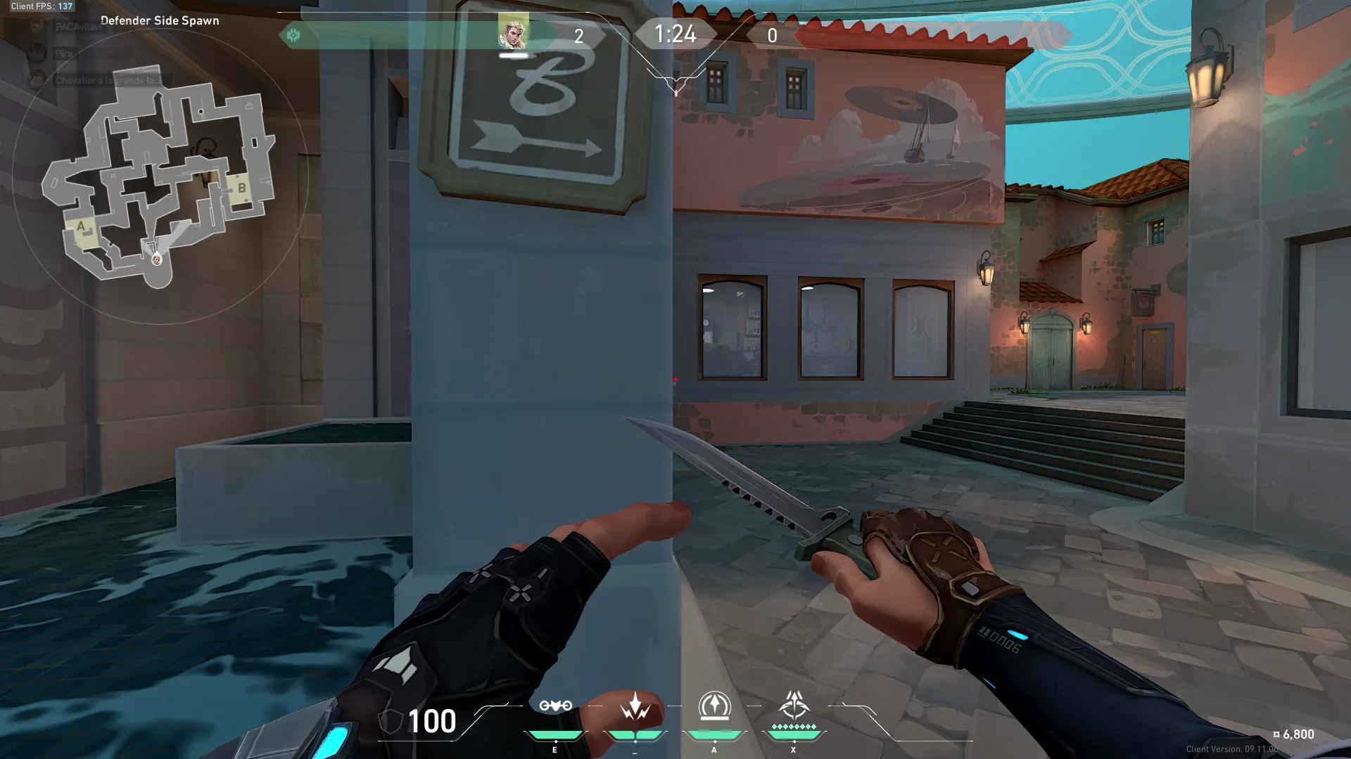Sova Recon Bolt on Pearl Defense Site B — step 1 of 2: Position — where to stand