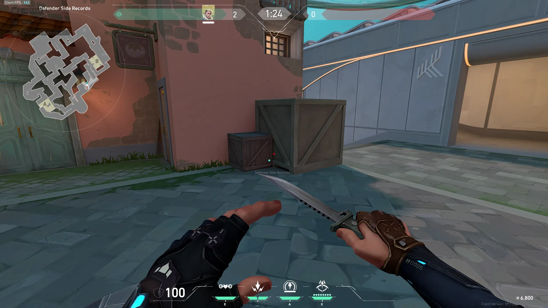 Sova Recon Bolt on Pearl Defense Site A — step 1 of 2: Position — where to stand
