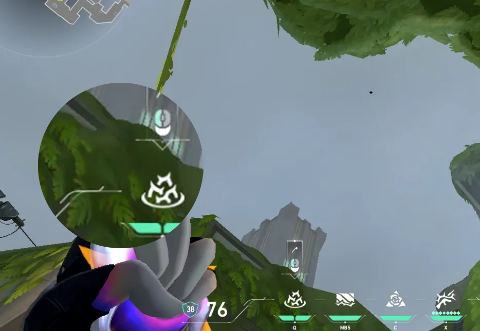 Vyse Razorvine on Fracture Attack Site B — step 2 of 5: Aim — line up the shot