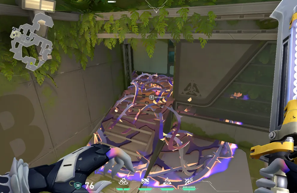 Vyse Razorvine on Fracture Attack Site B — step 3 of 5: Aim — line up the shot