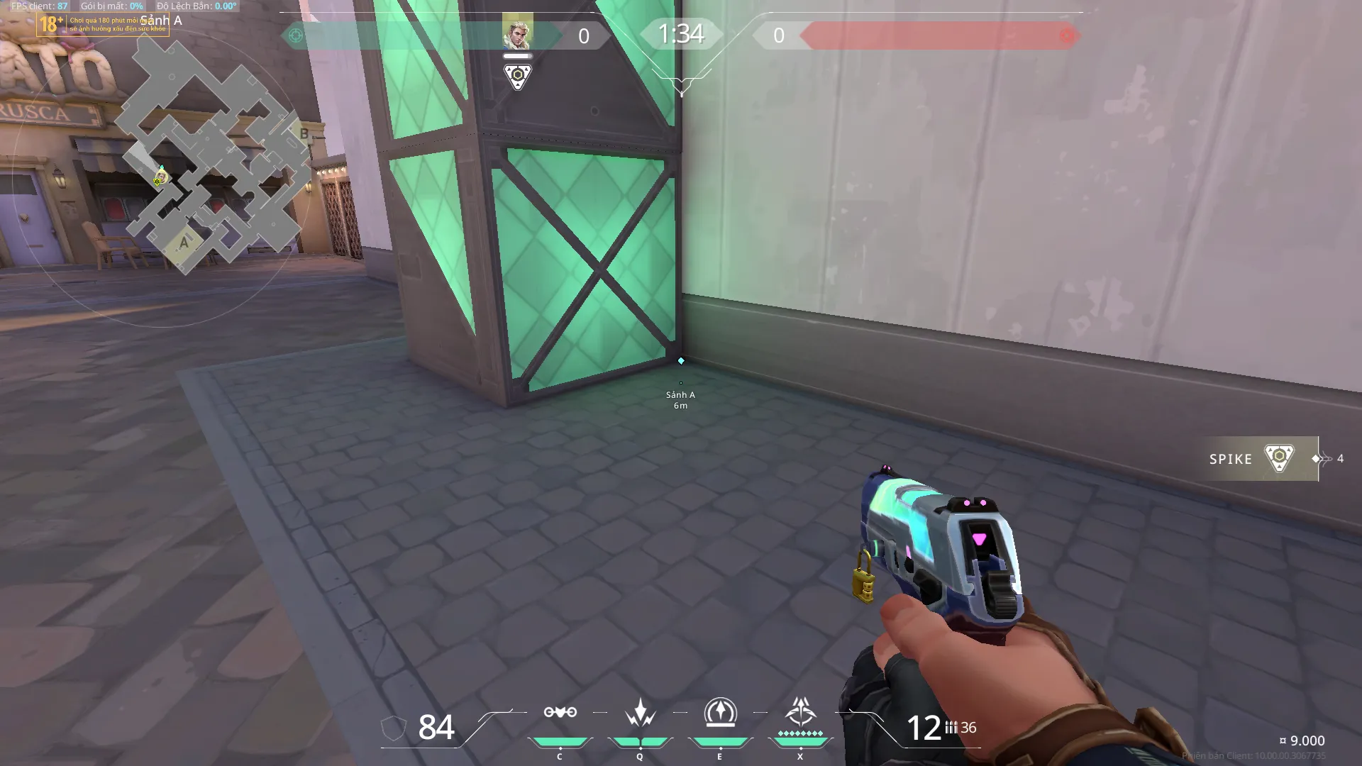 Sova Recon Bolt on Ascent Attack Site A — step 1 of 4: Position — where to stand