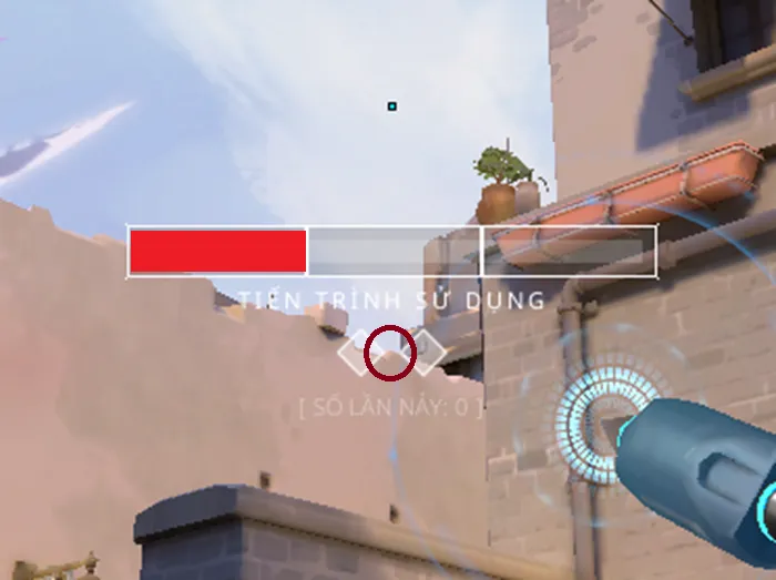 Sova Recon Bolt on Ascent Attack Site A — step 3 of 4: Aim — line up the shot