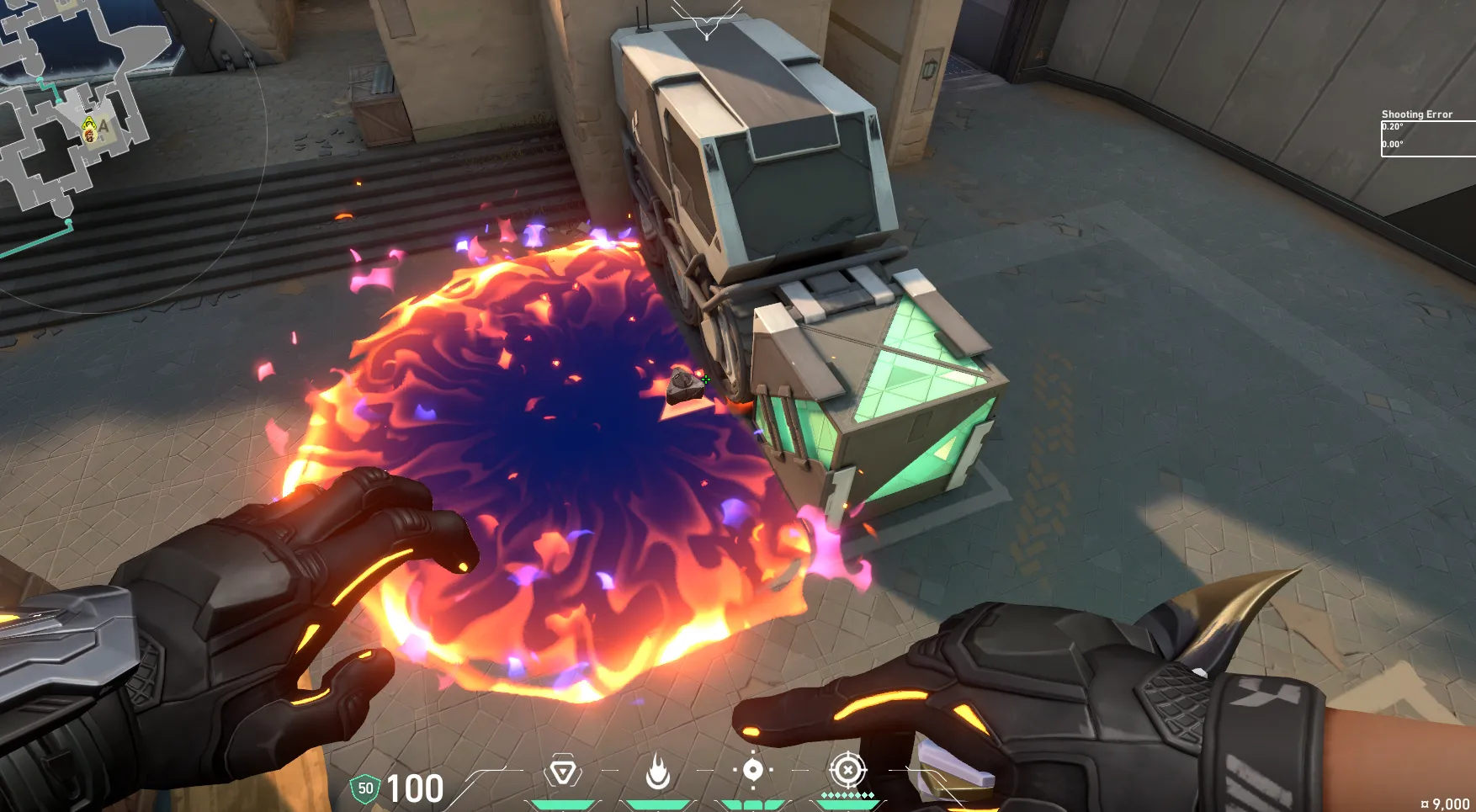 Brimstone Incendiary on Bind Attack Site A — step 3 of 3: Result