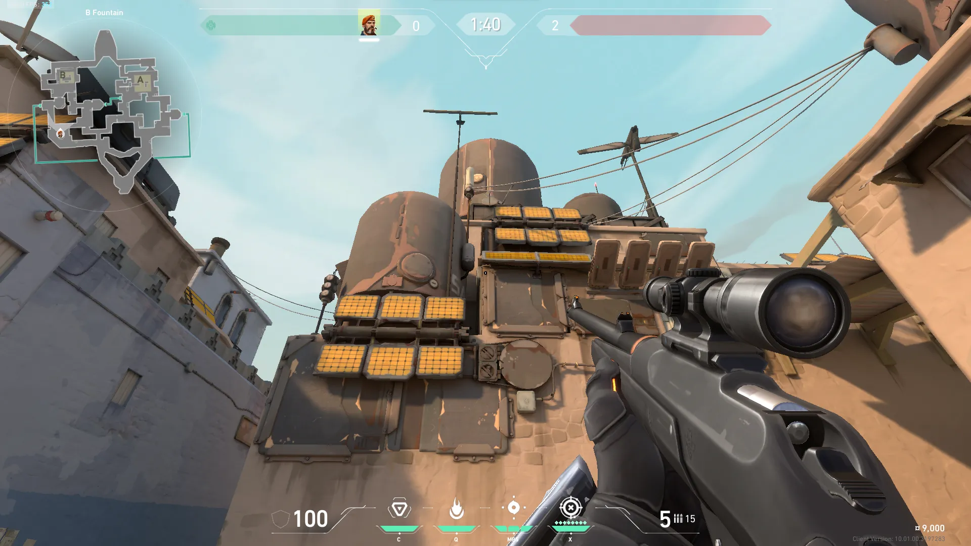 Brimstone Incendiary on Bind Attack Site B — step 2 of 5: Aim — line up the shot
