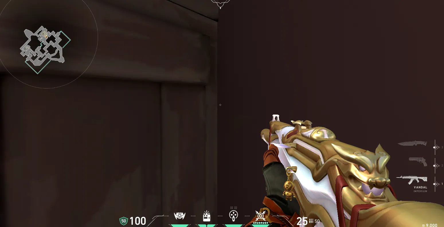 Raze Paint Shells on Bind Defense Site B — step 2 of 6: Aim — line up the shot