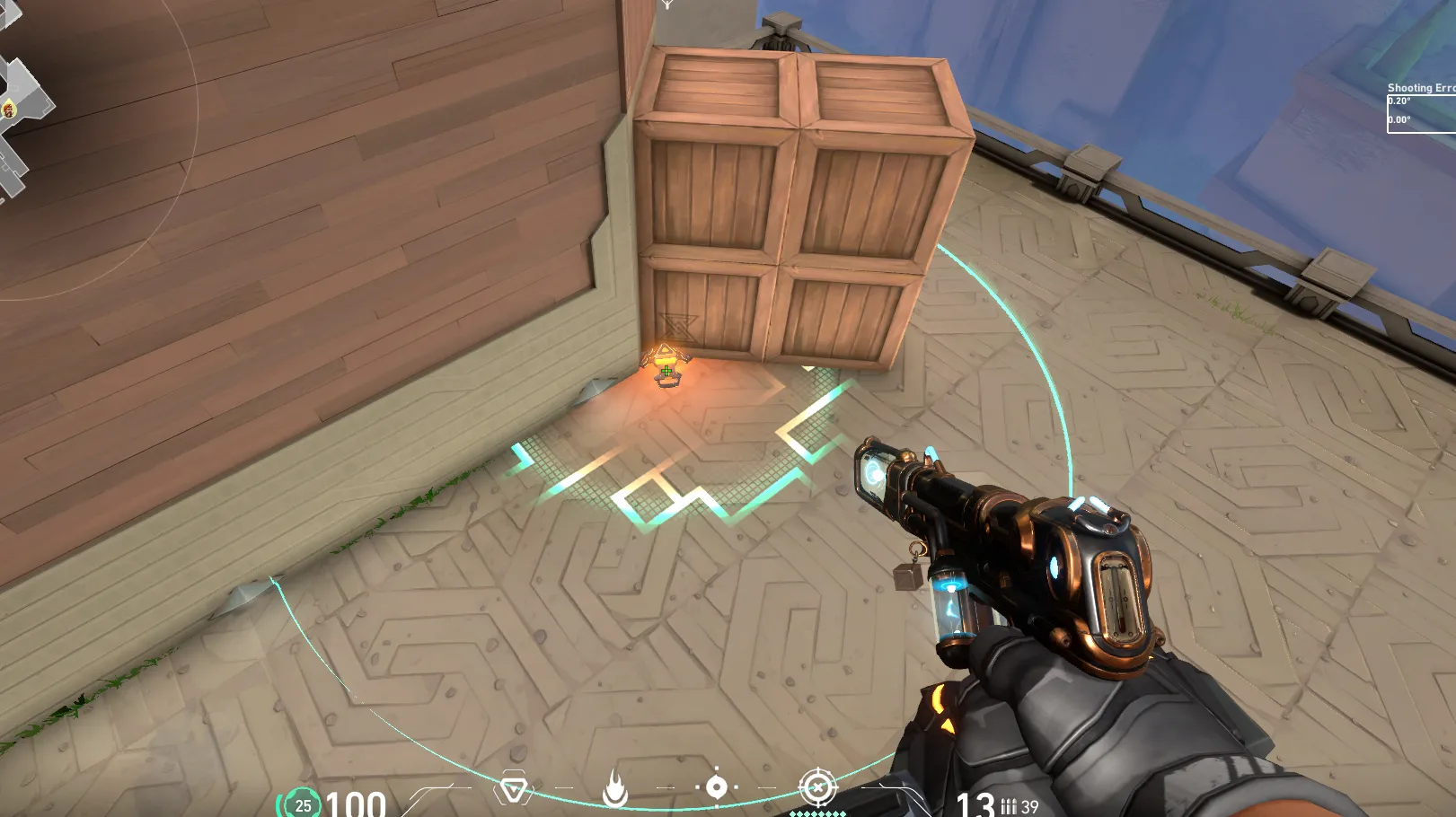 Brimstone Incendiary on Abyss Attack Site B — step 1 of 3: Position — where to stand