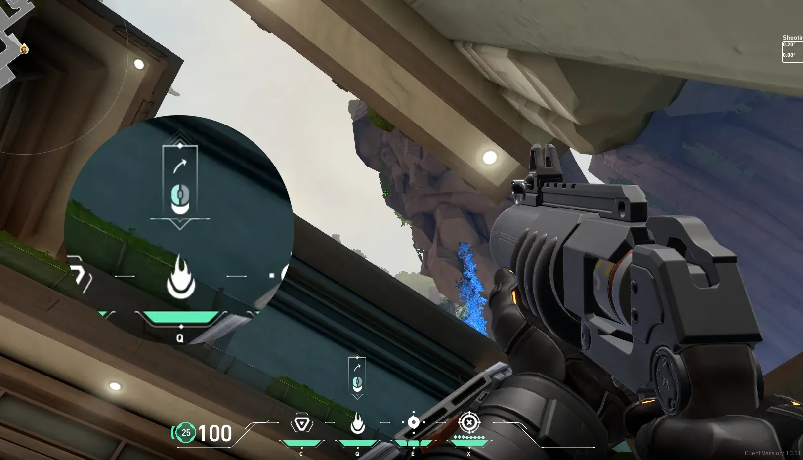 Brimstone Incendiary on Abyss Defense Site B — step 2 of 4: Aim — line up the shot