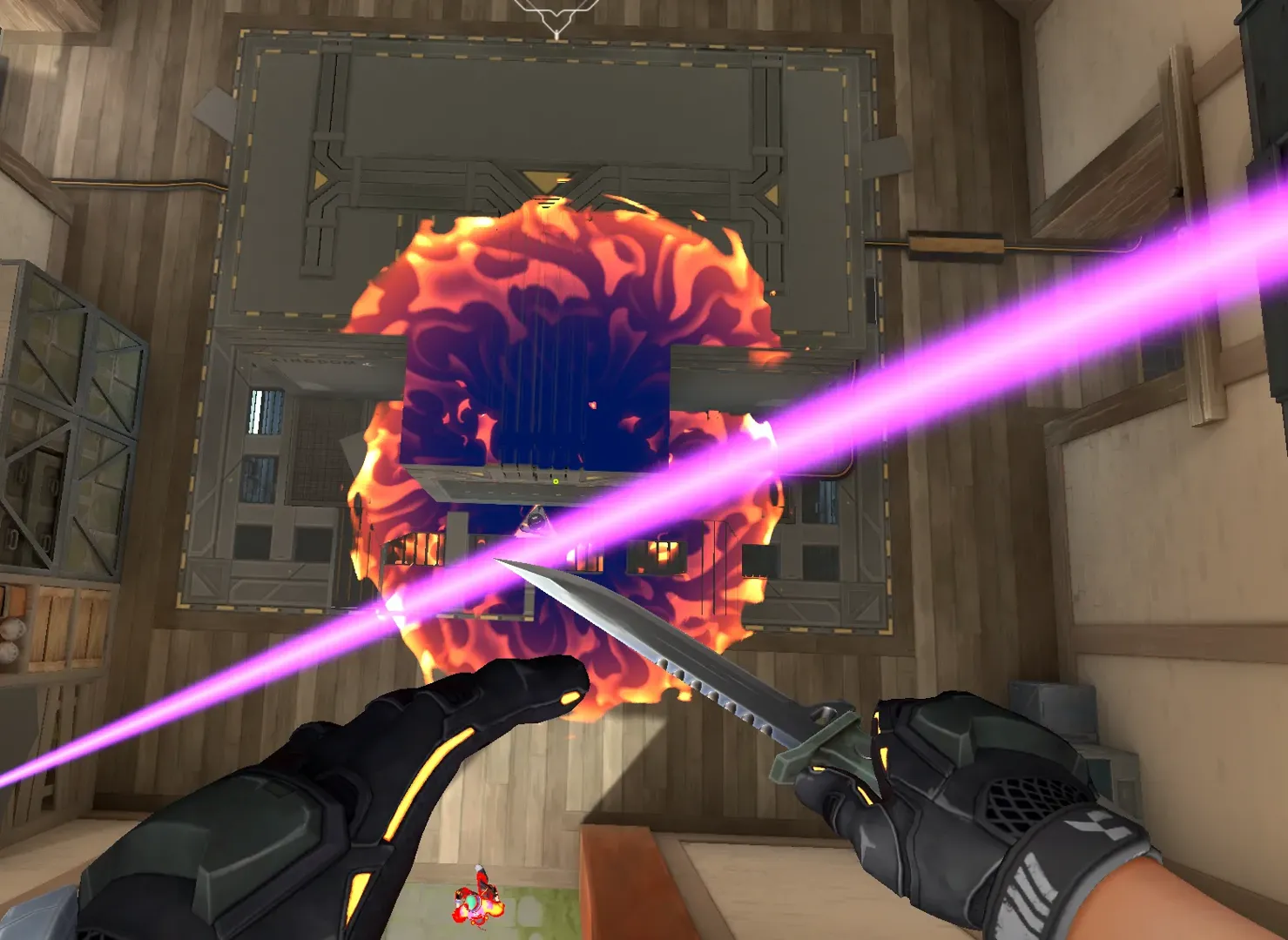 Brimstone Incendiary on Haven Defense Site B — step 1 of 3: Position — where to stand
