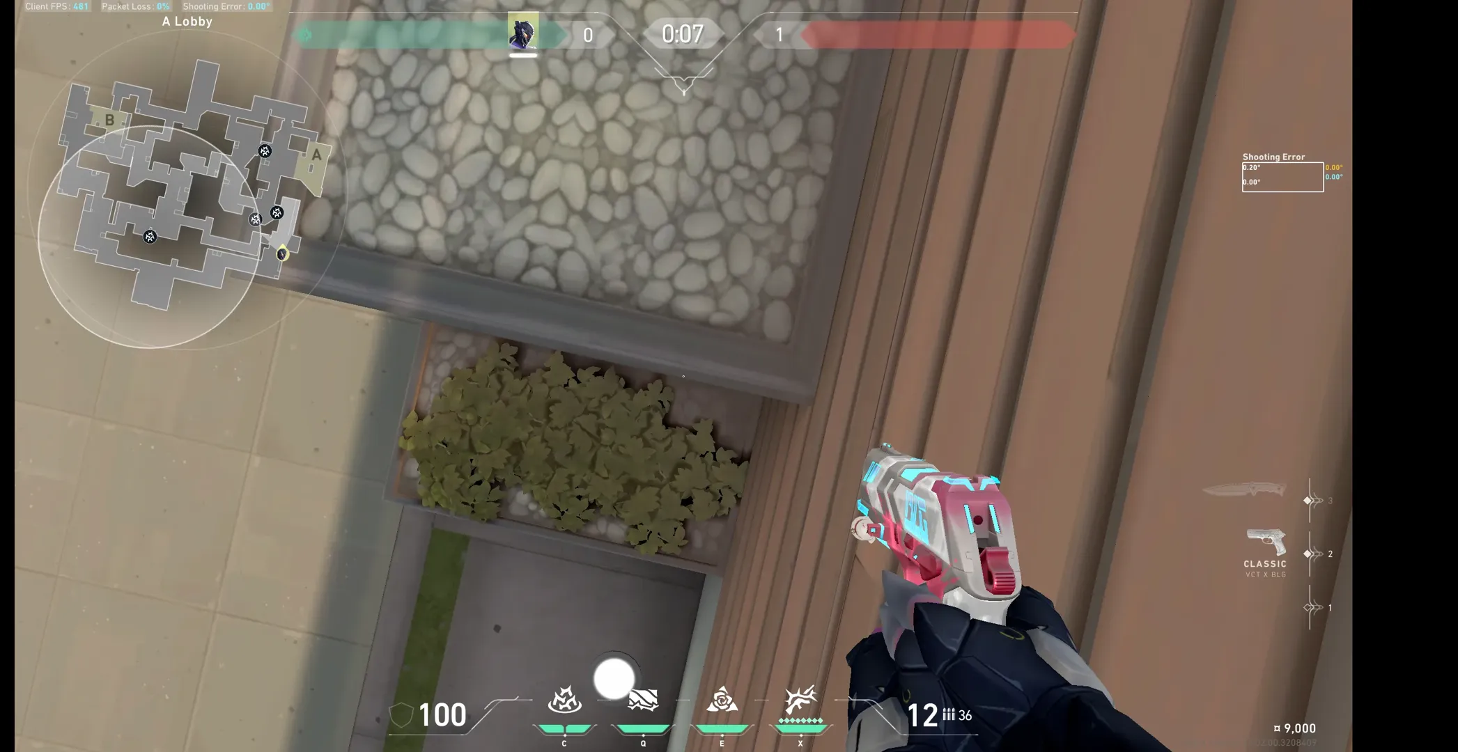 Vyse Razorvine on Split Attack Site A — step 1 of 3: Position — where to stand