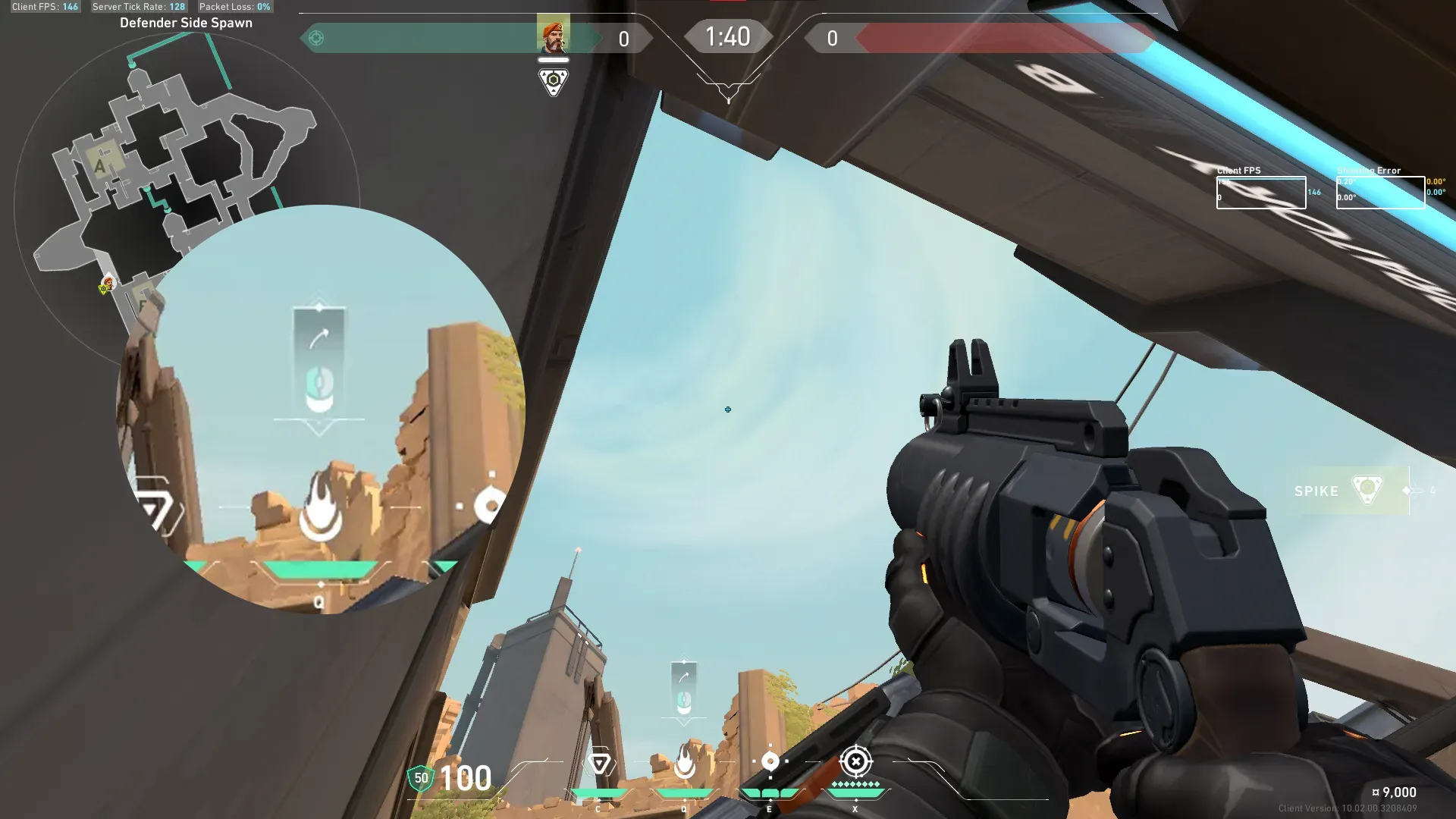 Brimstone Incendiary on Bind Defense Site A — step 2 of 3: Aim — line up the shot