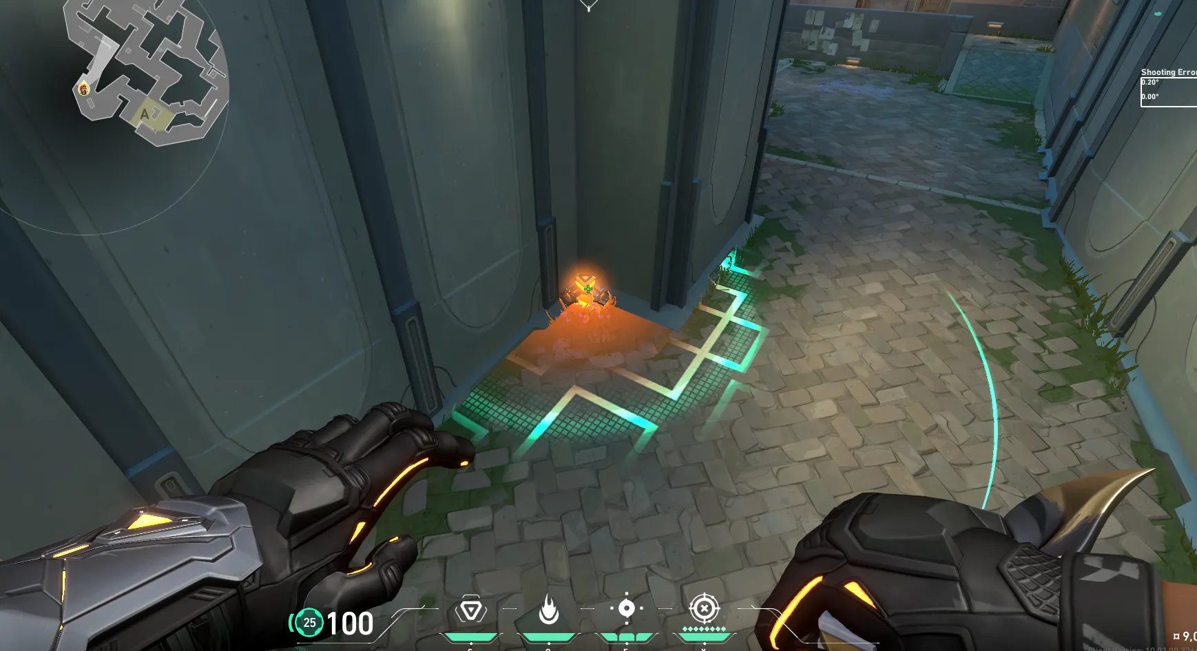 Brimstone Incendiary on Pearl Attack Site A — step 1 of 3: Position — where to stand