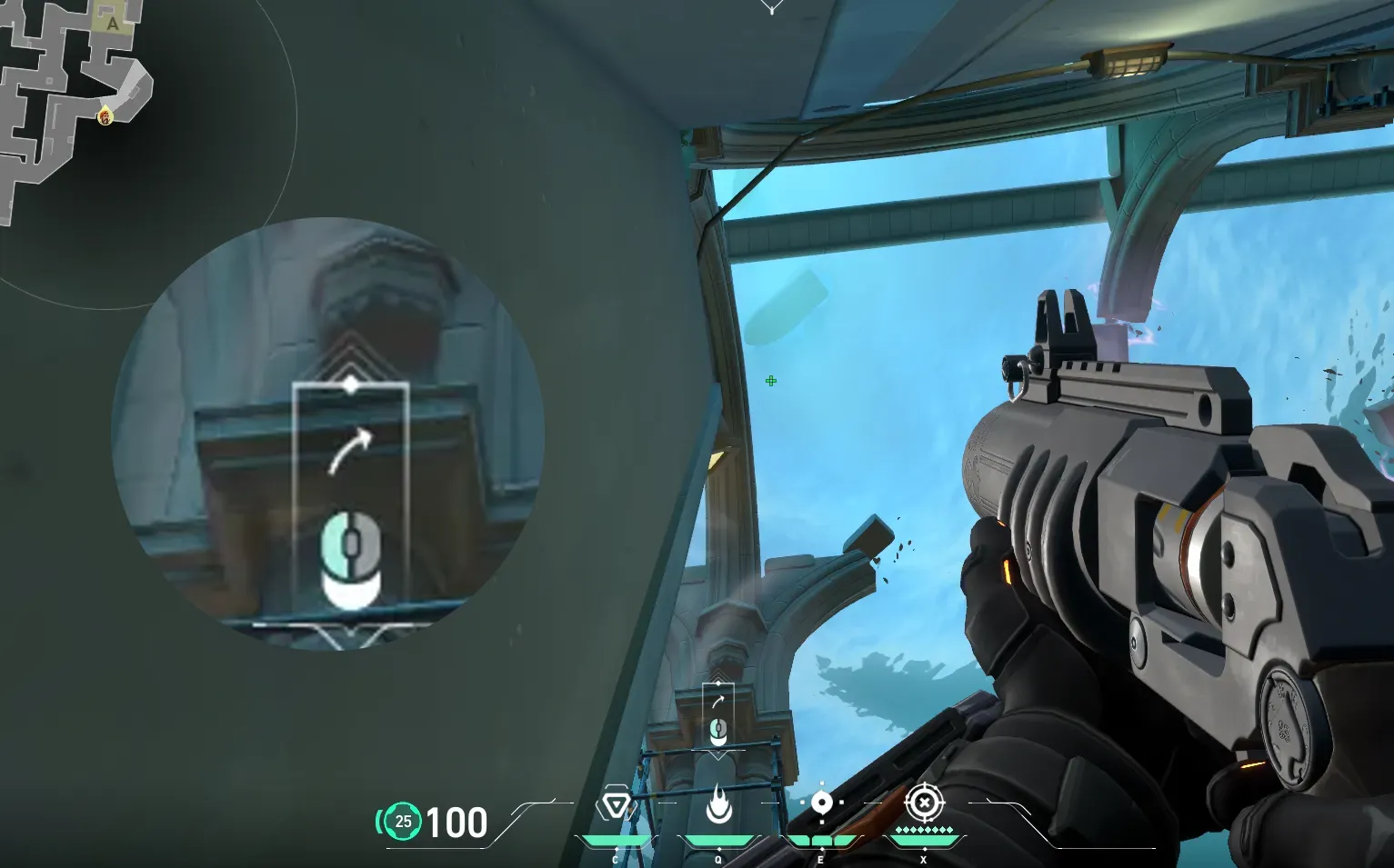 Brimstone Incendiary on Pearl Attack Site A — step 2 of 3: Aim — line up the shot