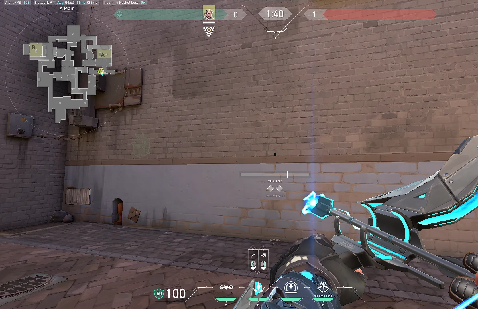 Sova Shock Bolt on Ascent Attack Site A — step 2 of 4: Aim — line up the shot