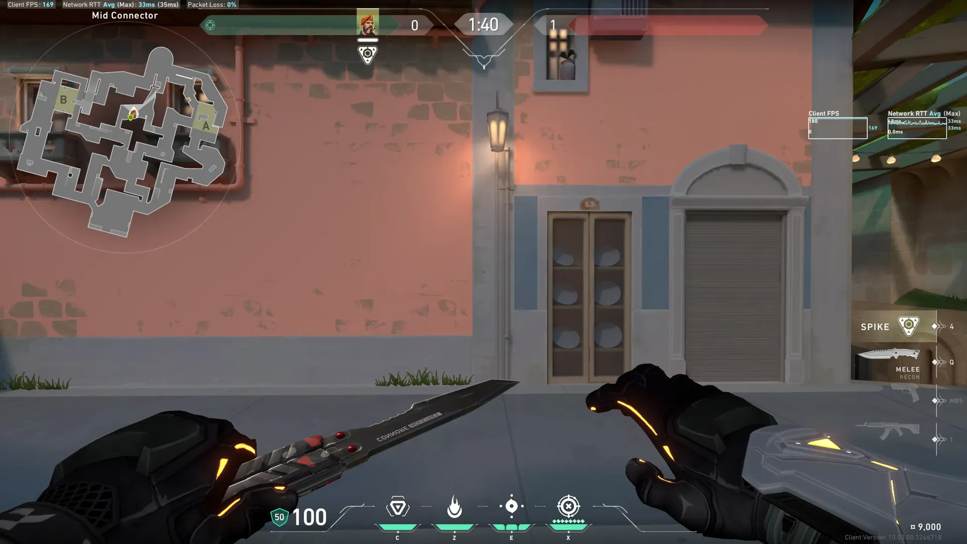 Brimstone Incendiary on Pearl Defense Site B — step 1 of 3: Position — where to stand