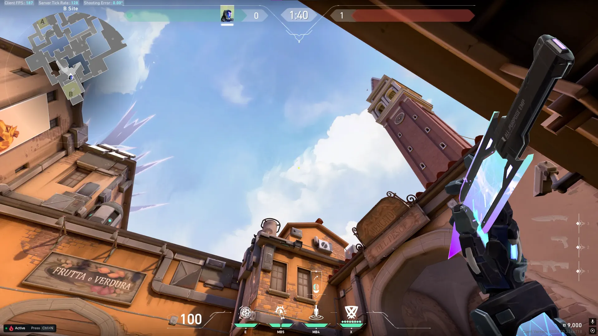 KAY/O Zero_Point on Ascent Defense Site A — step 4 of 6: Aim — line up the shot