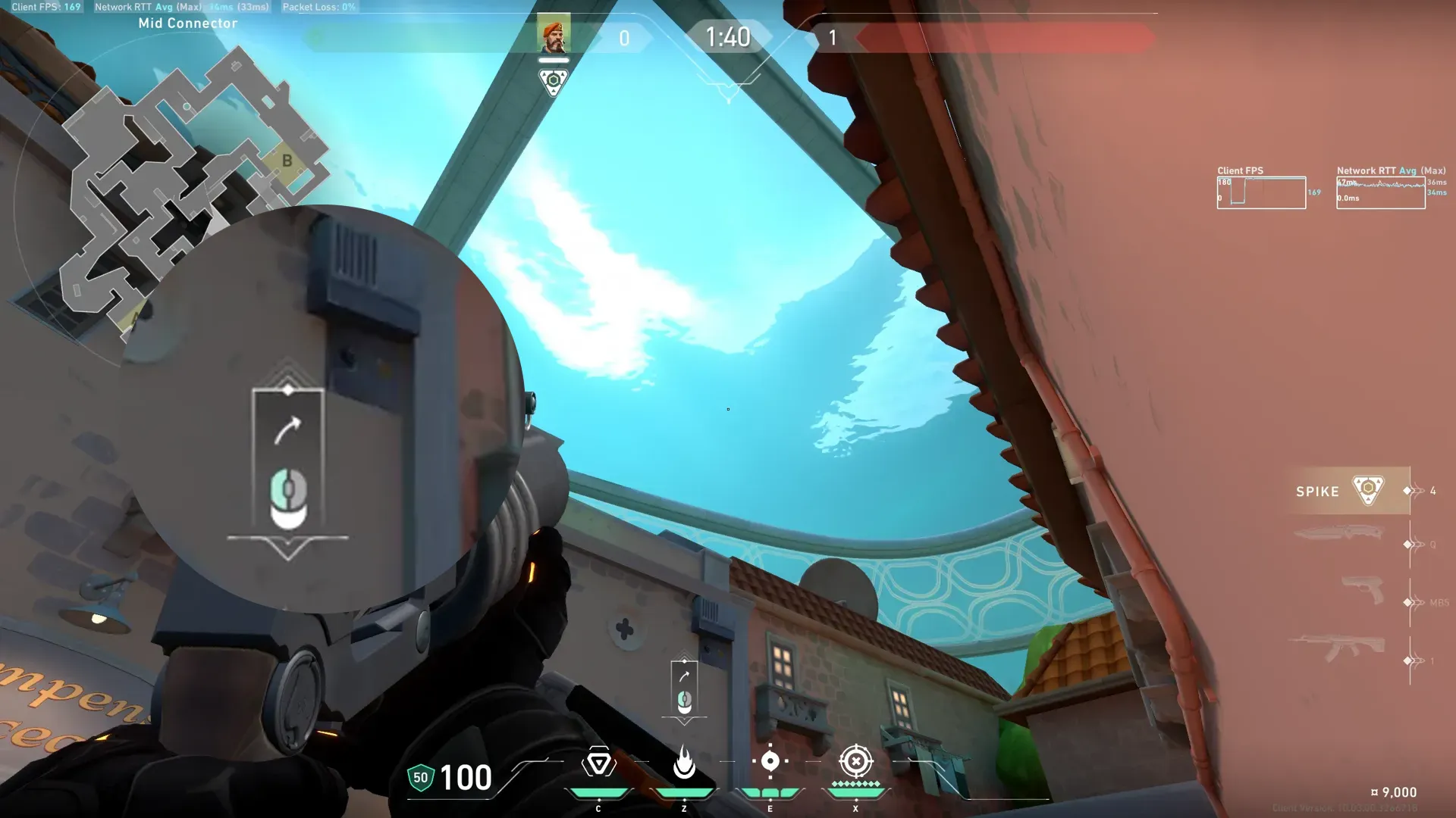 Brimstone Incendiary on Pearl Defense Site B — step 2 of 3: Aim — line up the shot