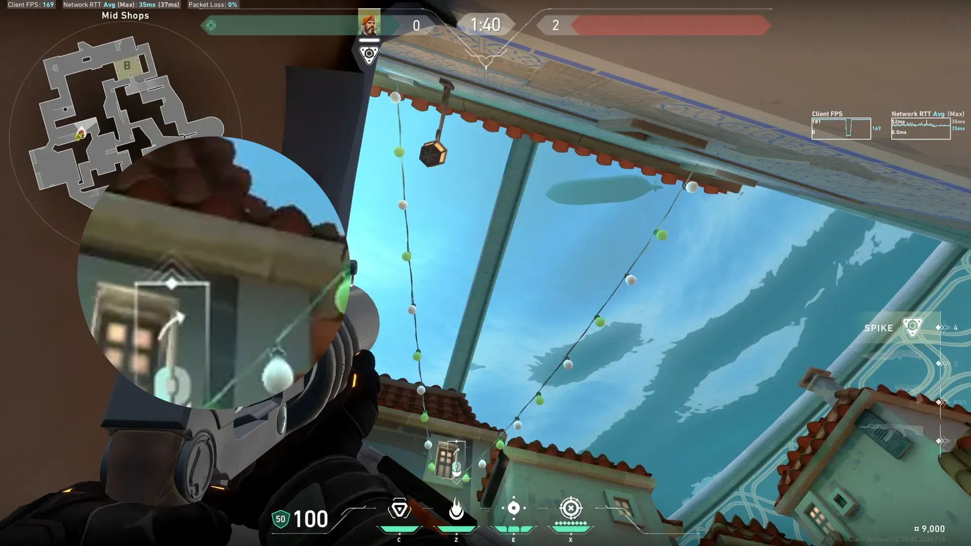 Brimstone Incendiary on Pearl Attack Site B — step 2 of 3: Aim — line up the shot