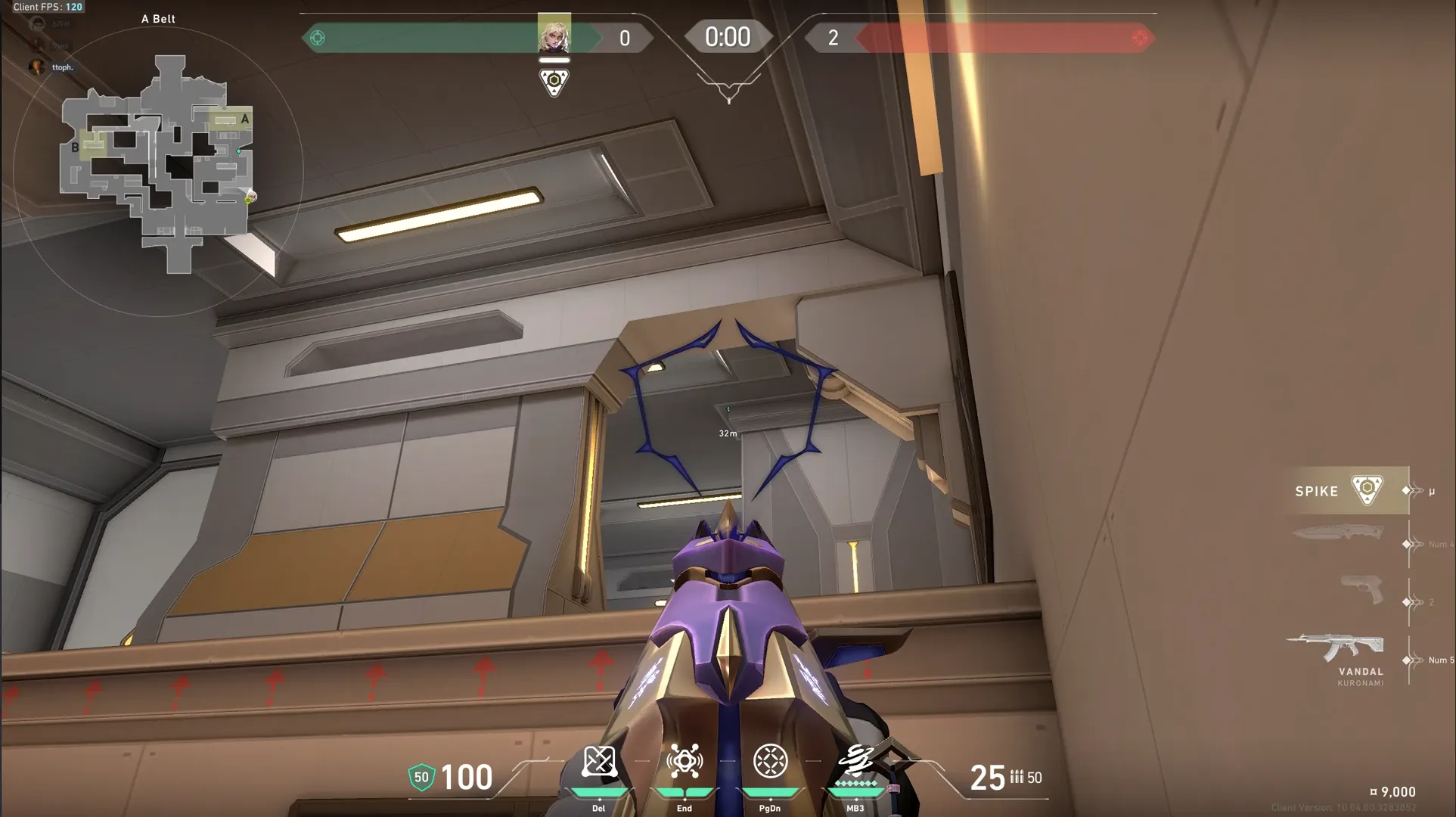 Deadlock GravNet on Icebox Attack Site A — step 2 of 3: Aim — line up the shot