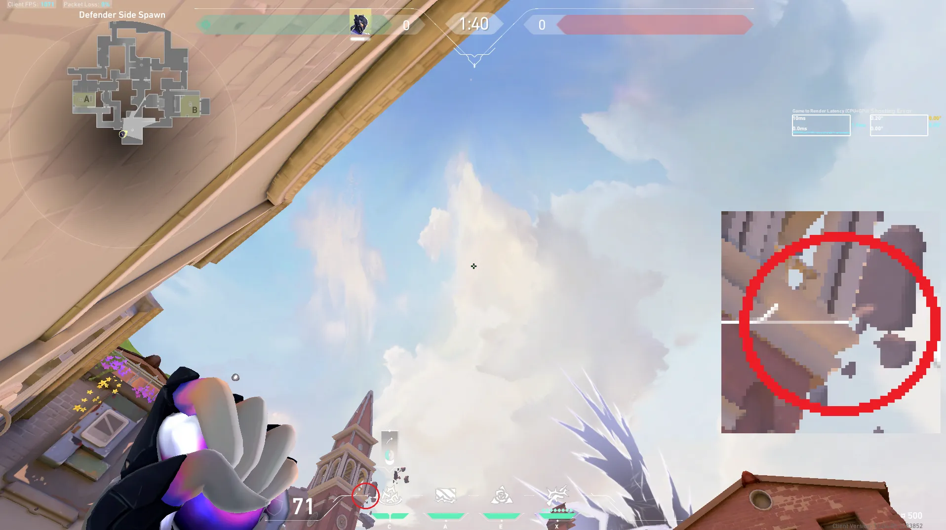 Vyse Razorvine on Ascent Defense Site B — step 2 of 3: Aim — line up the shot
