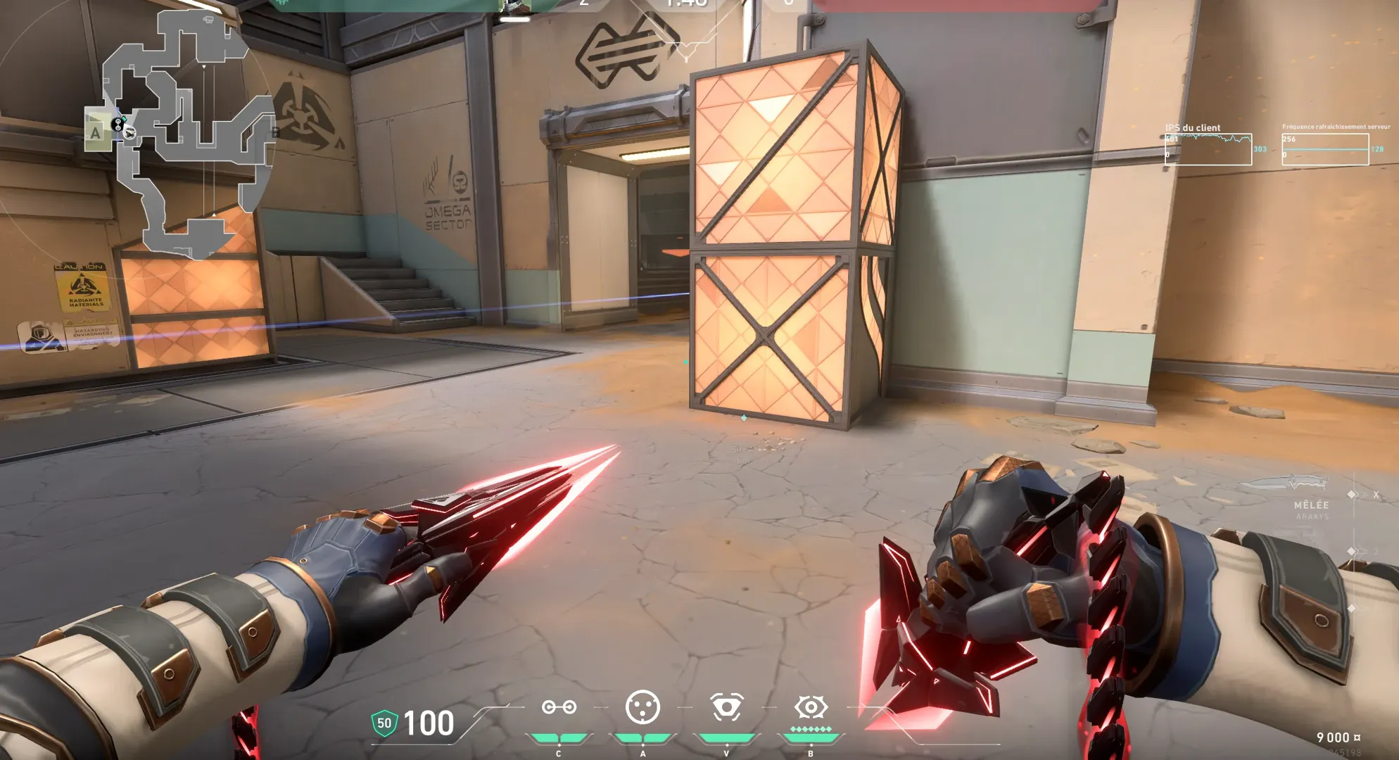 Cypher Trapwire on Fracture Defense Site A — step 2 of 3: Aim — line up the shot